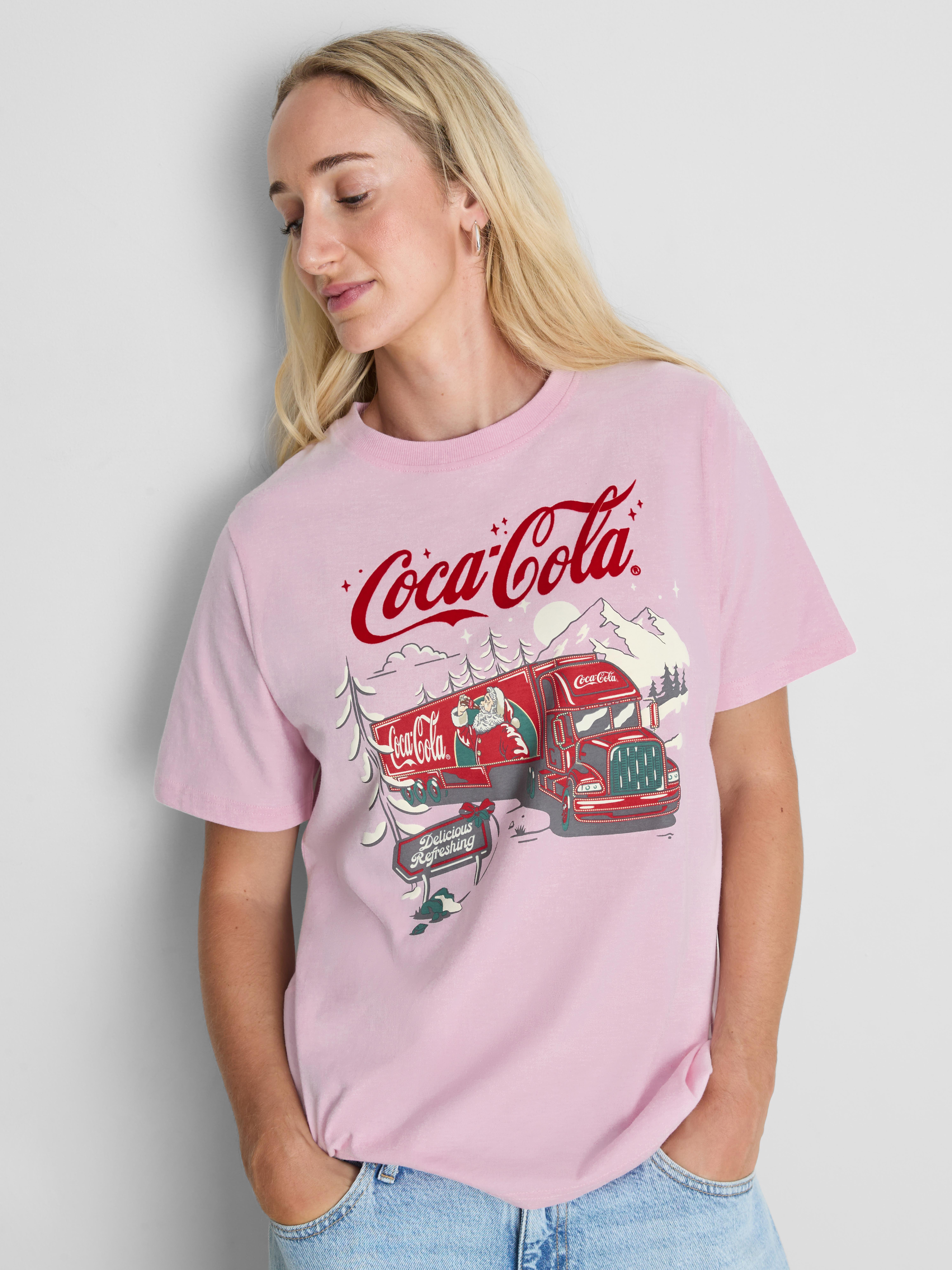 Coca Cola Pure Cotton Christmas Graphic Tee