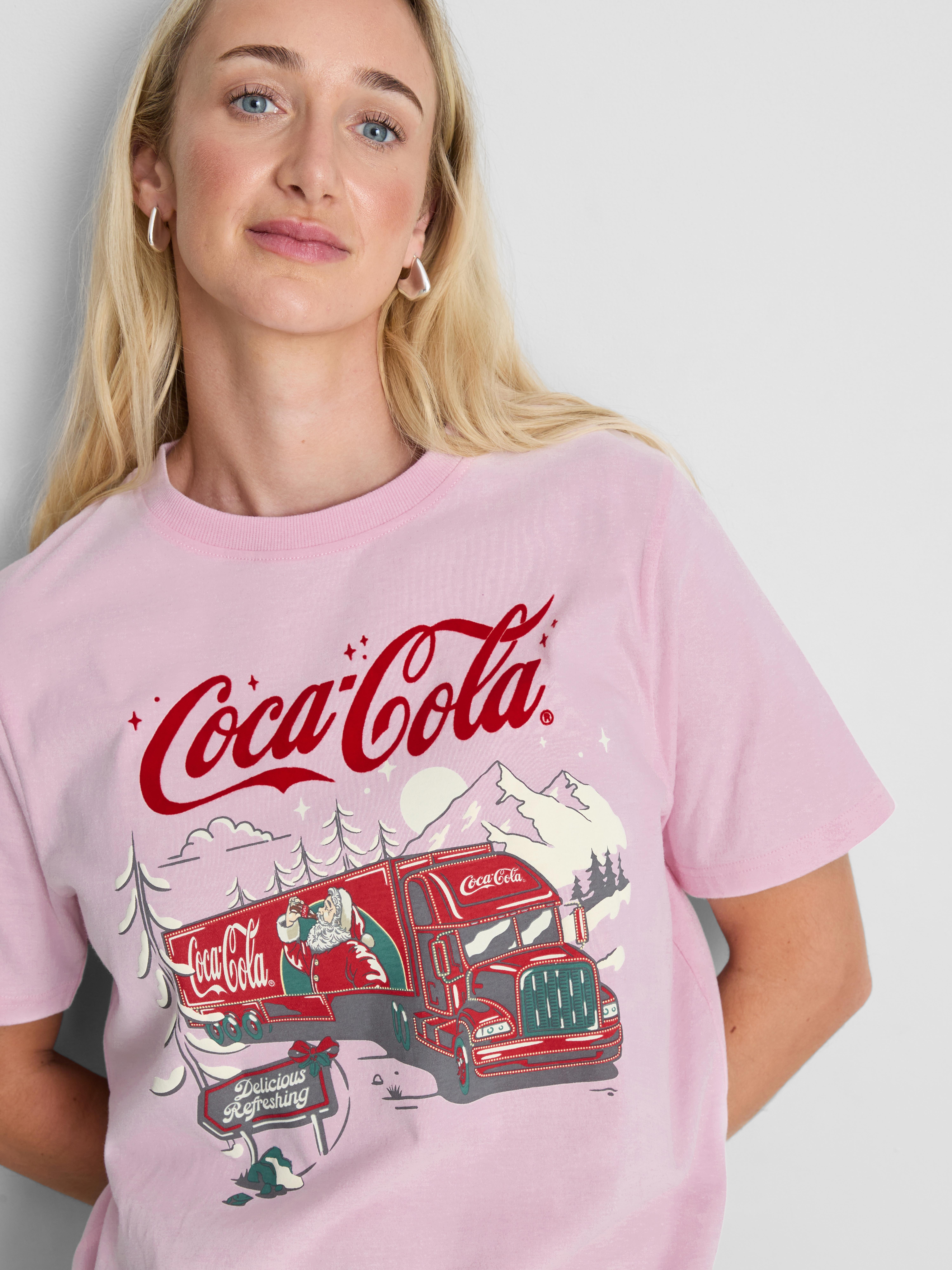 Coca Cola Pure Cotton Christmas Graphic Tee