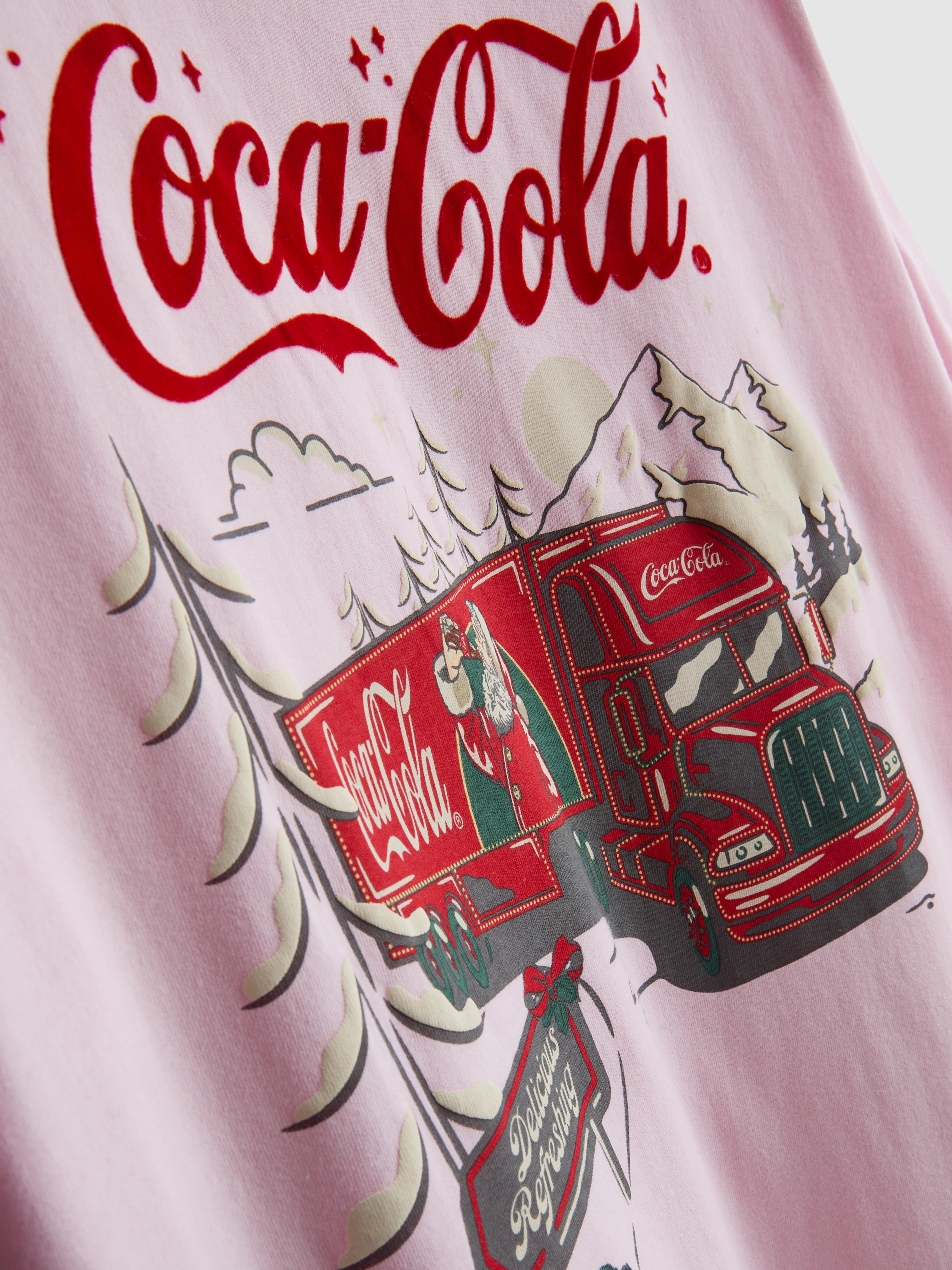 Coca Cola Pure Cotton Christmas Graphic Tee