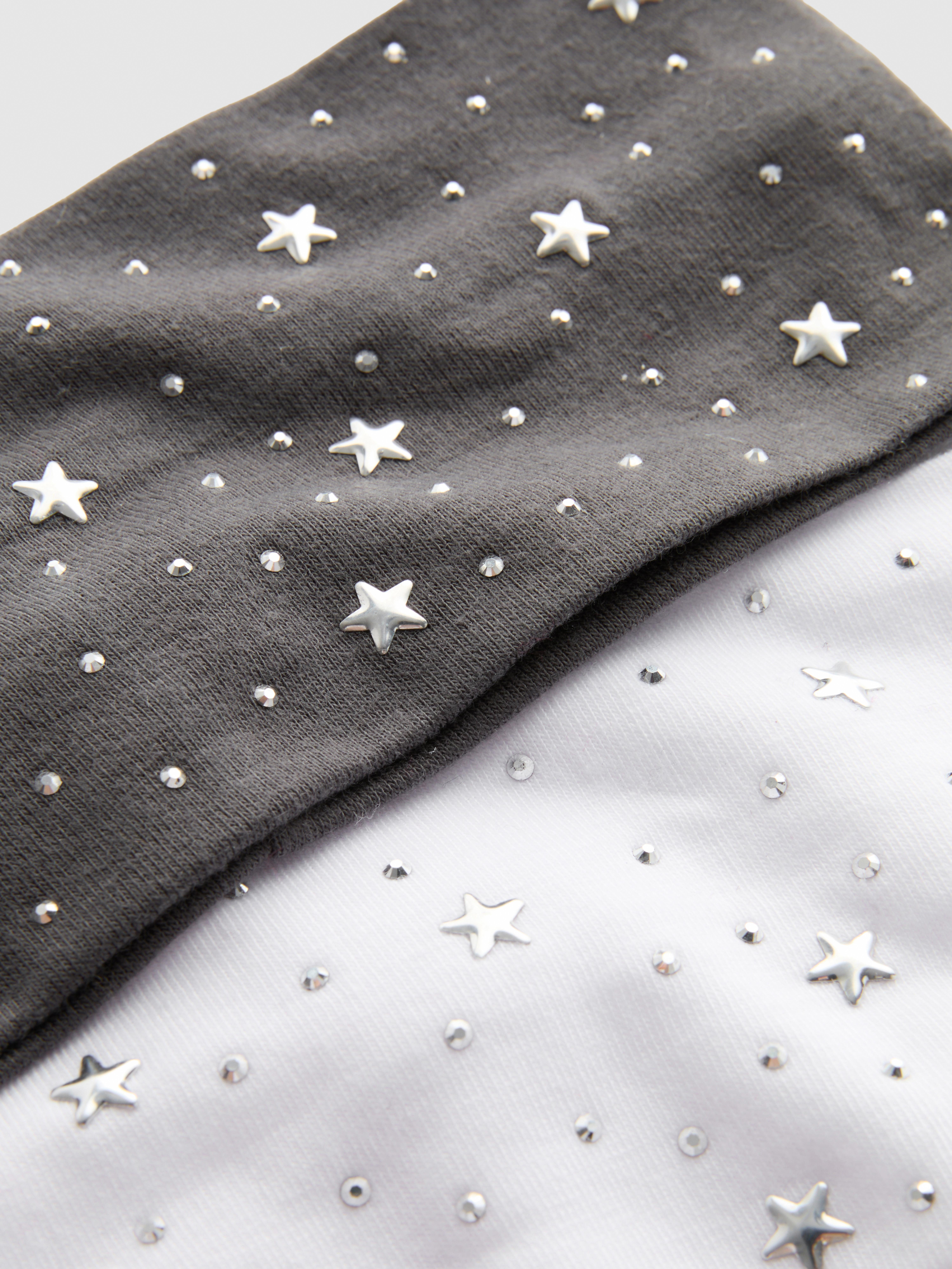2pk Star-Embellished Wide Headbands