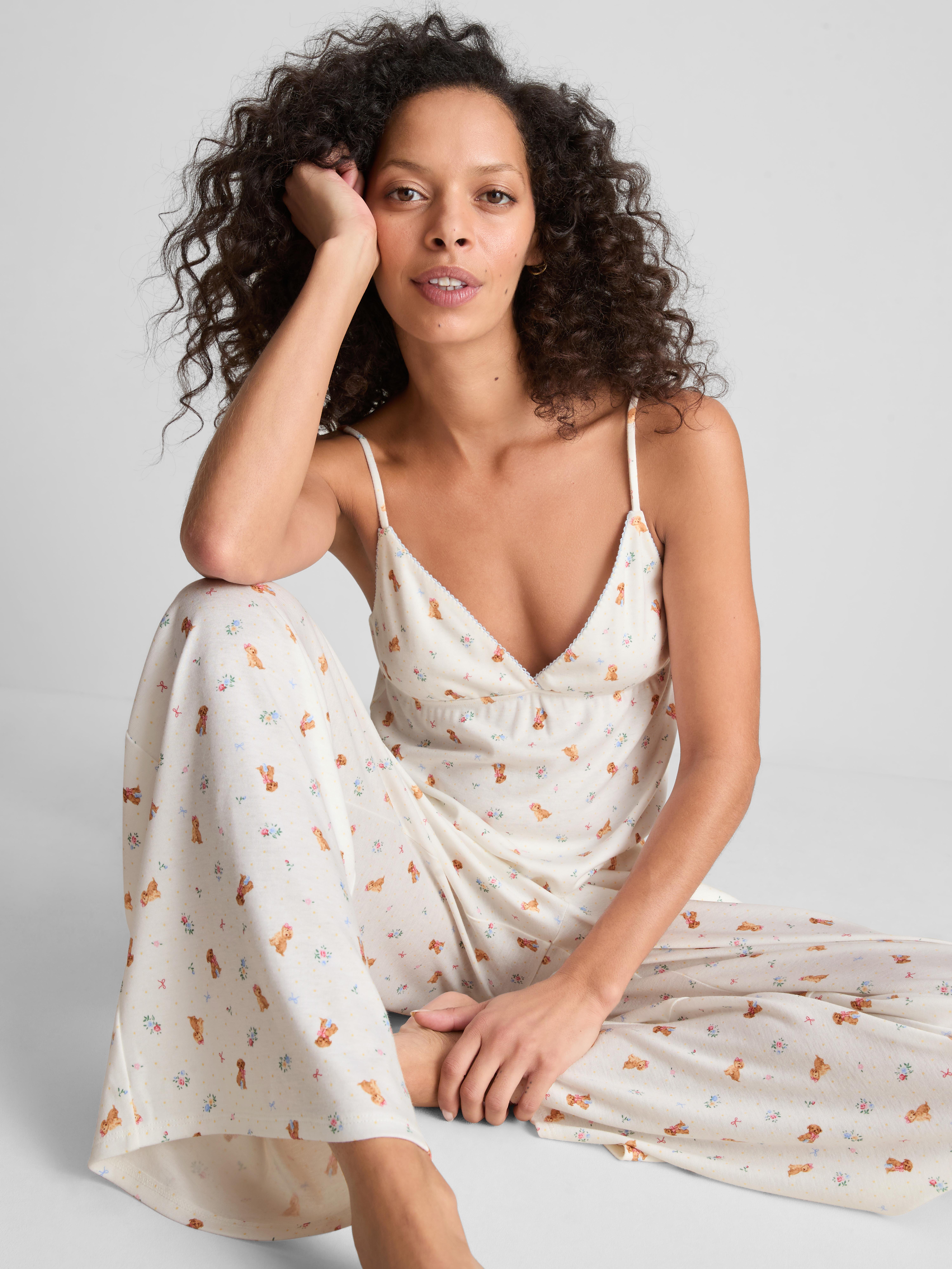 Love To Lounge Dog-Print Cami Pajama Top