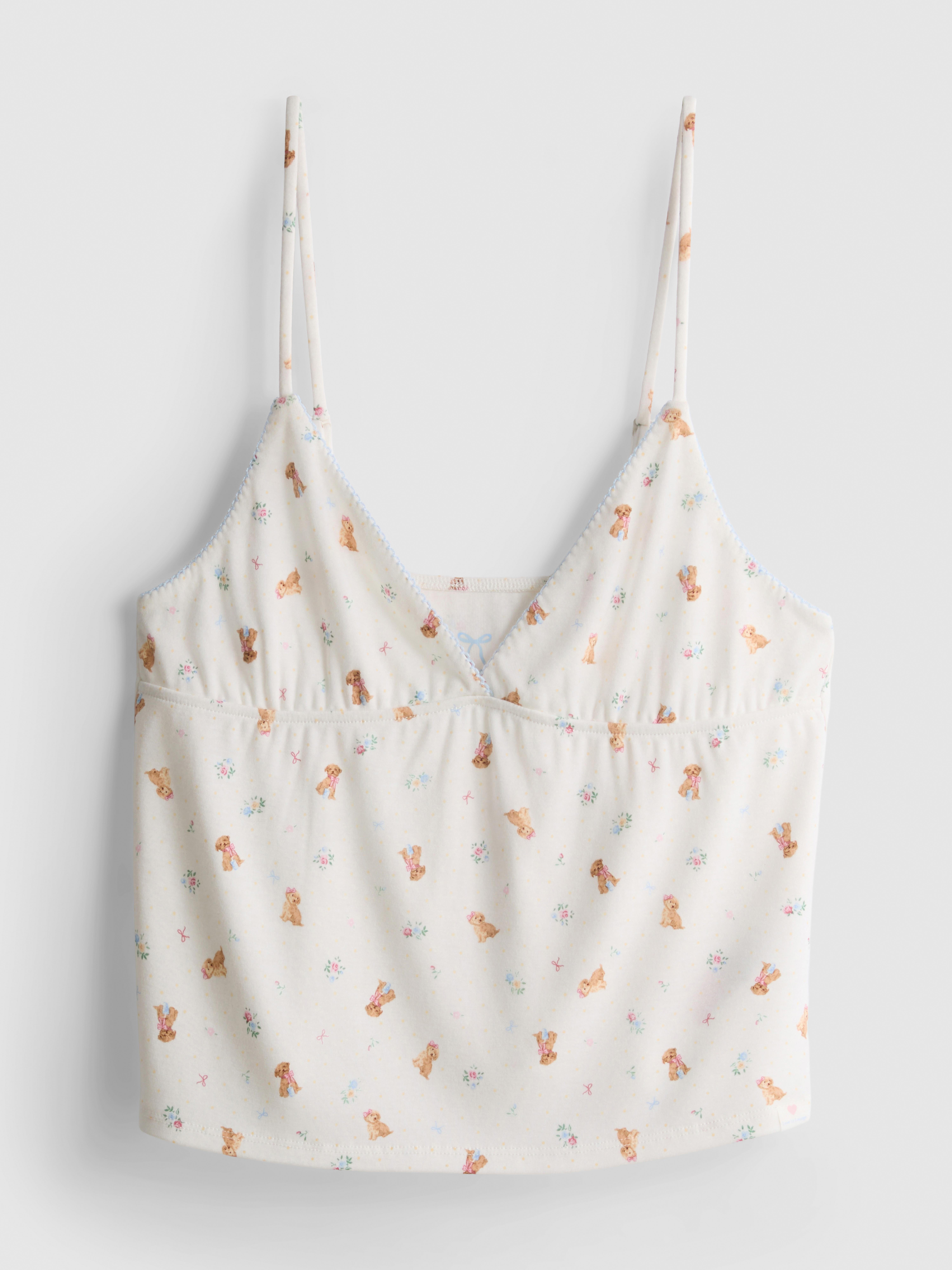 Love To Lounge Dog-Print Cami Pajama Top
