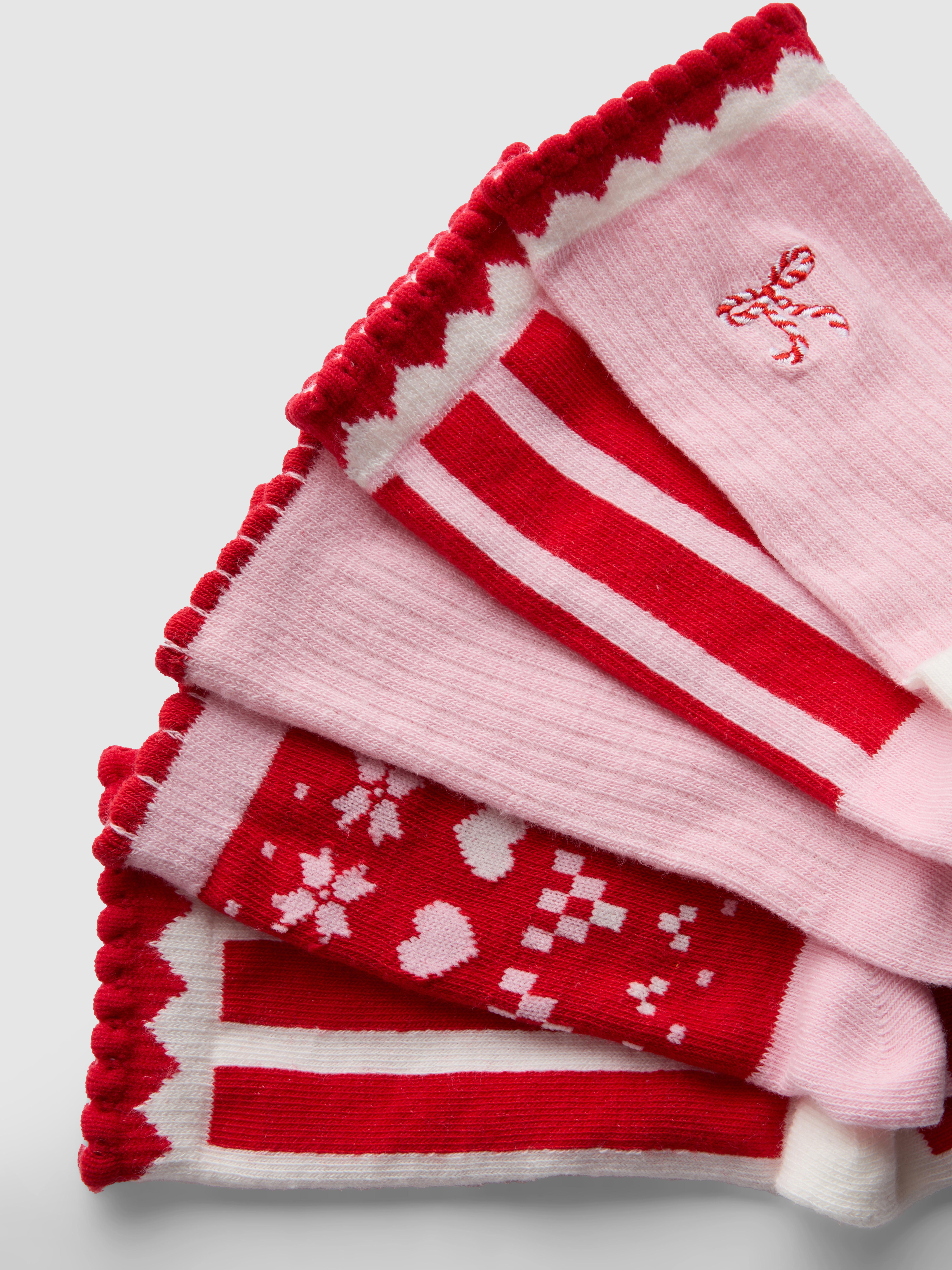 5pk Cotton Rich Stripe Ankle Socks