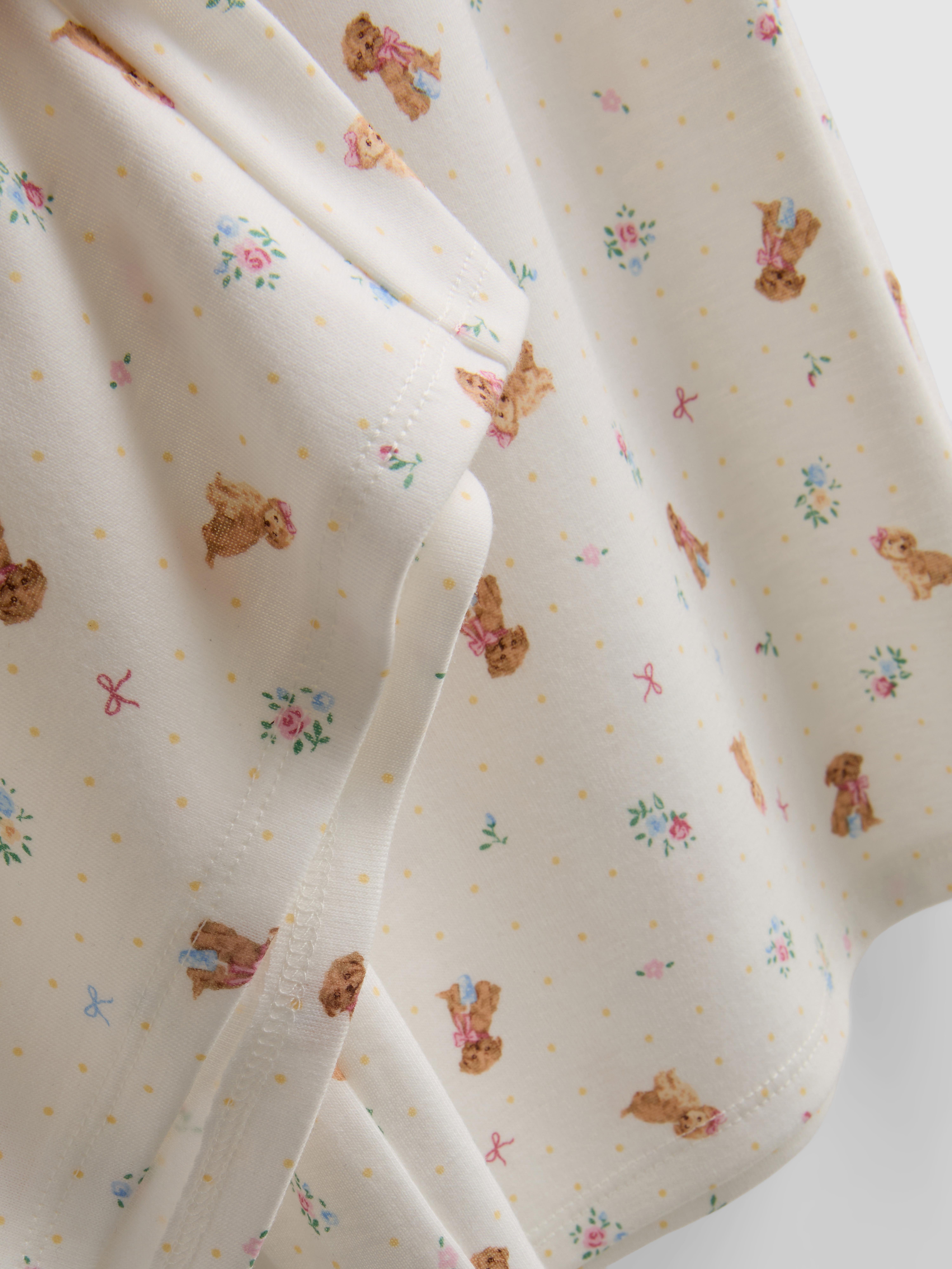 Love To Lounge Dog-Print Wide-Leg Pajama Bottoms