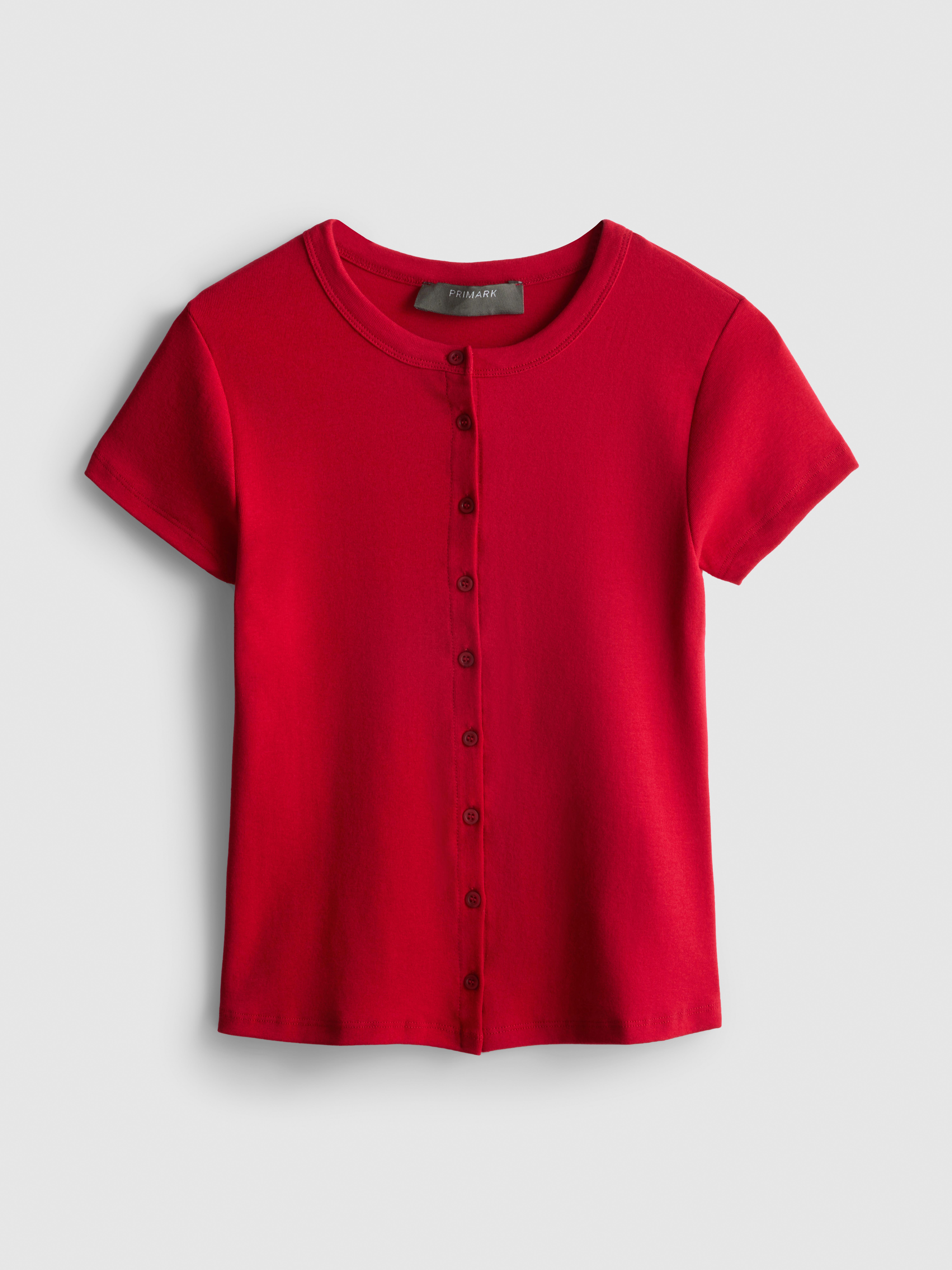 Camiseta de algodón con botones