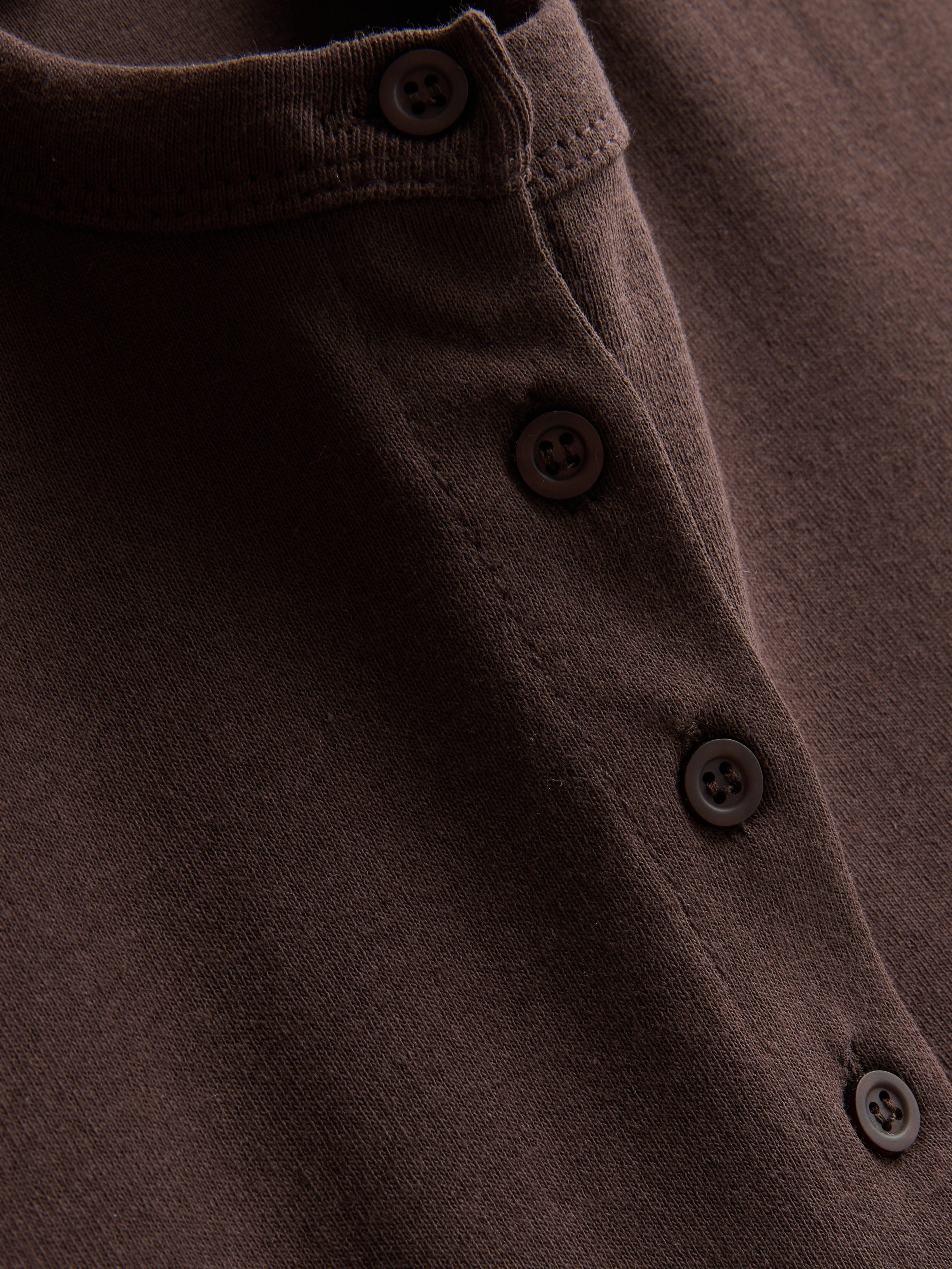 Cotton Rich Button-Up T-Shirt