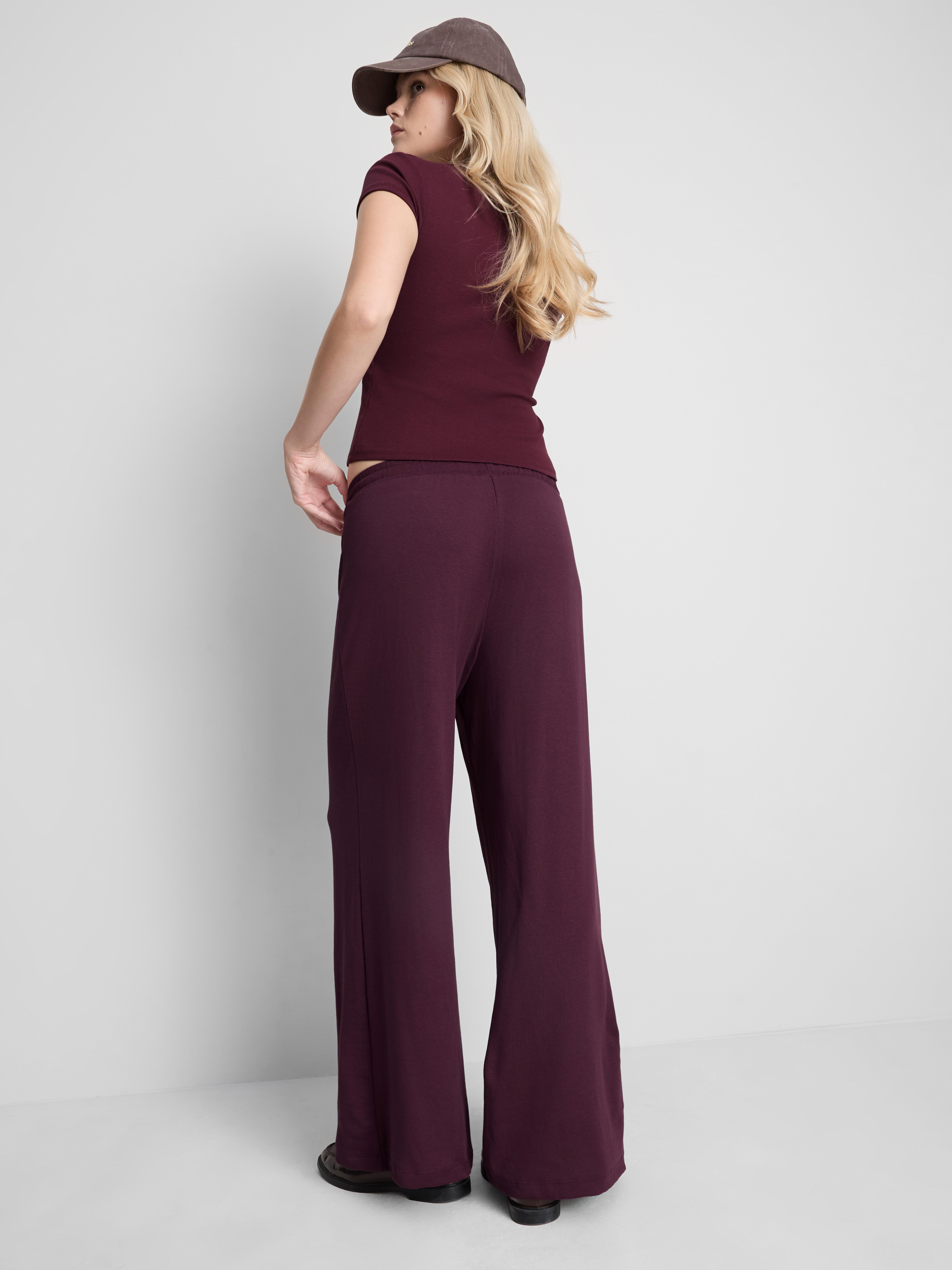 Katoenrijke jersey joggingbroek met rechte pijpen