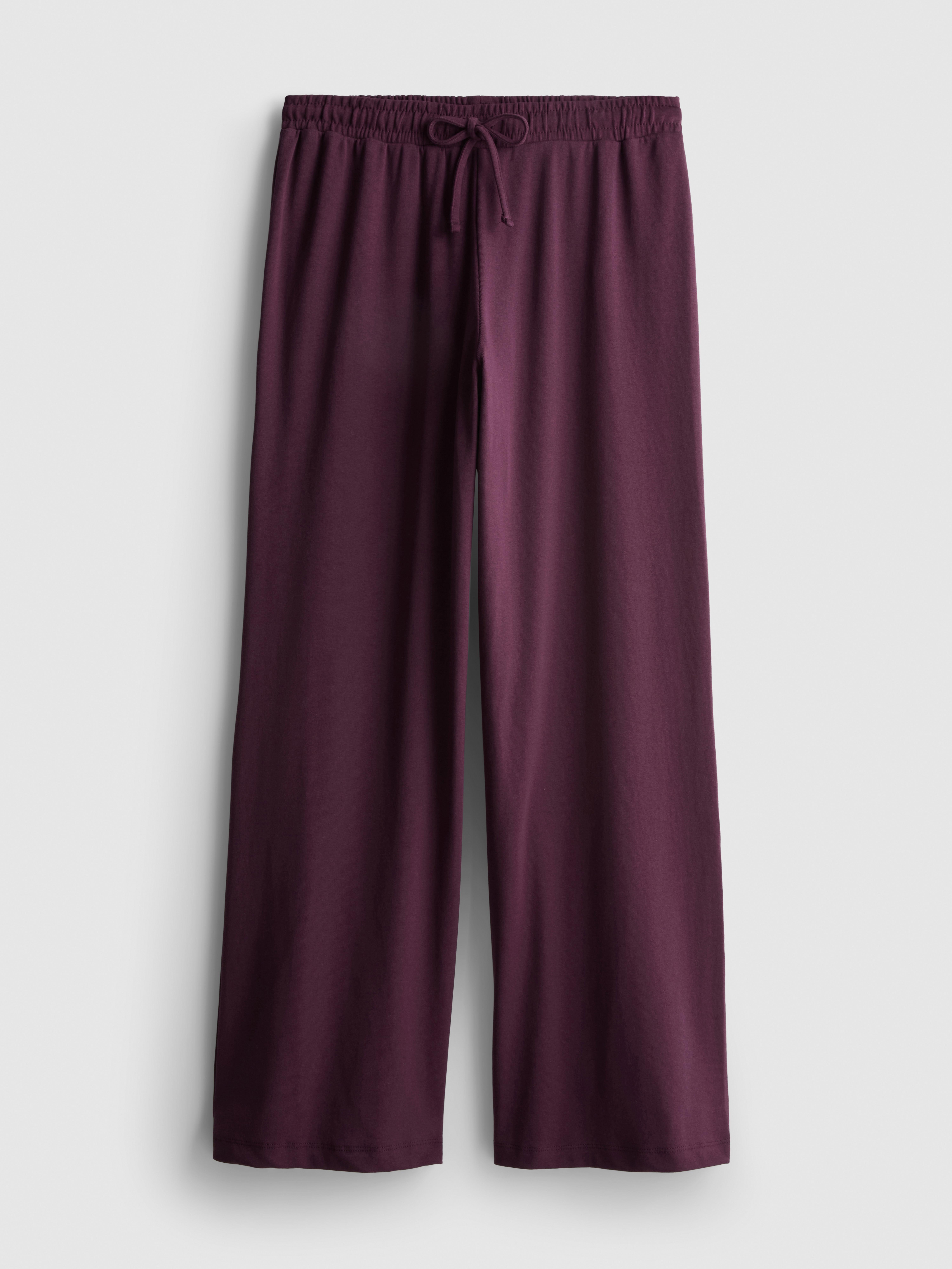 Katoenrijke jersey joggingbroek met rechte pijpen