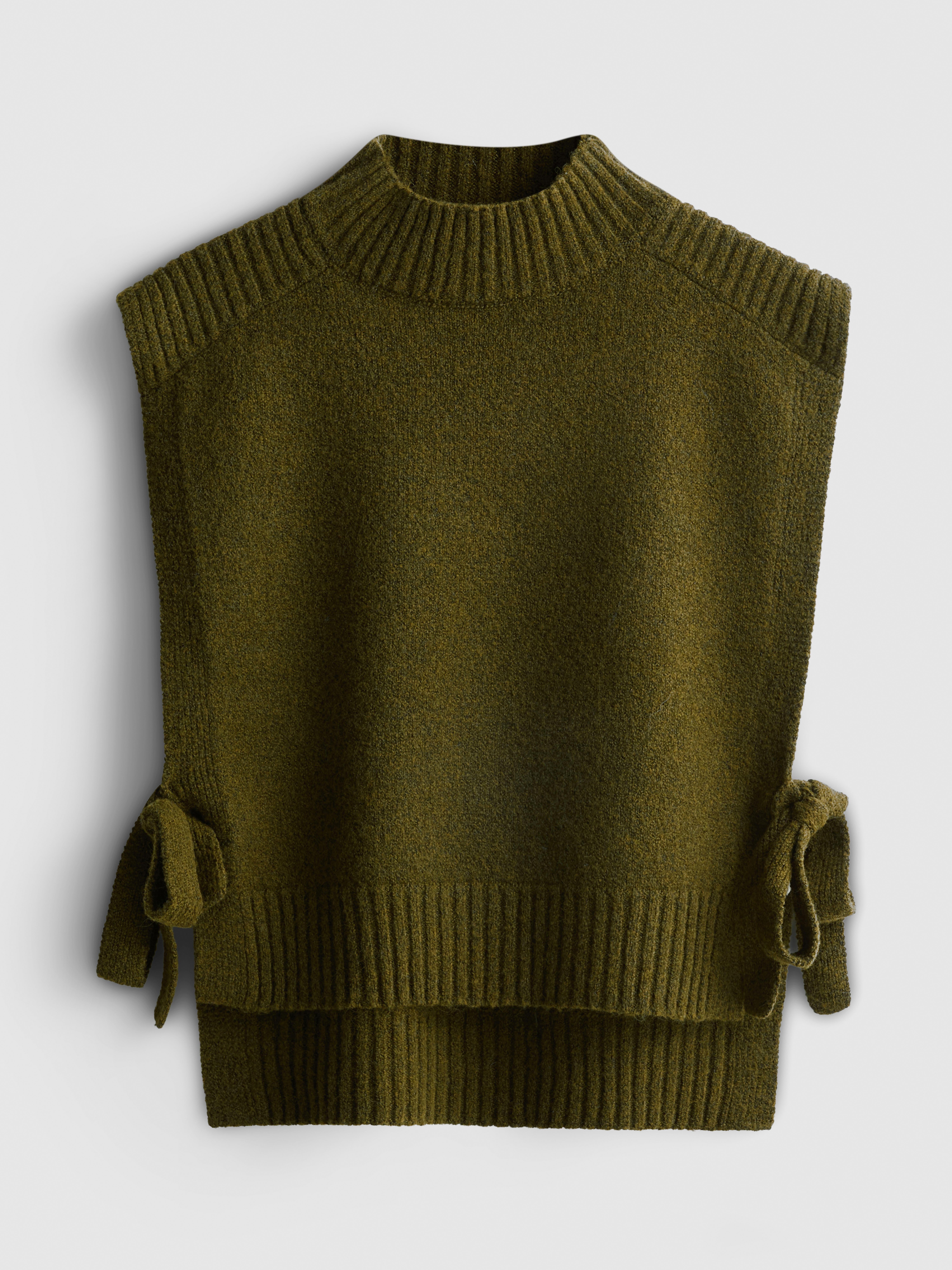Knitted Ribbed Bib Sweater Vest