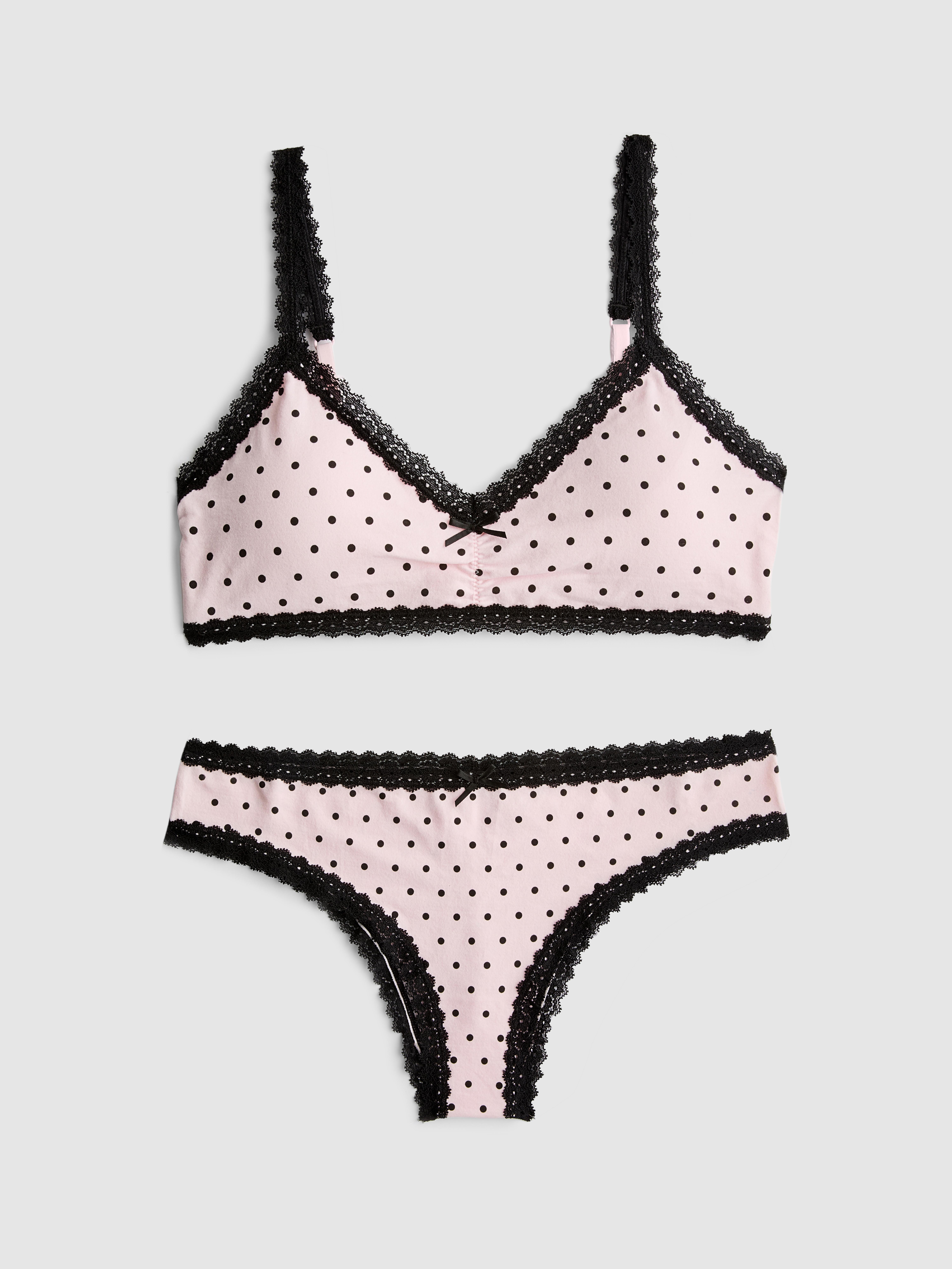Seamless Padded Bralette Lingerie Set