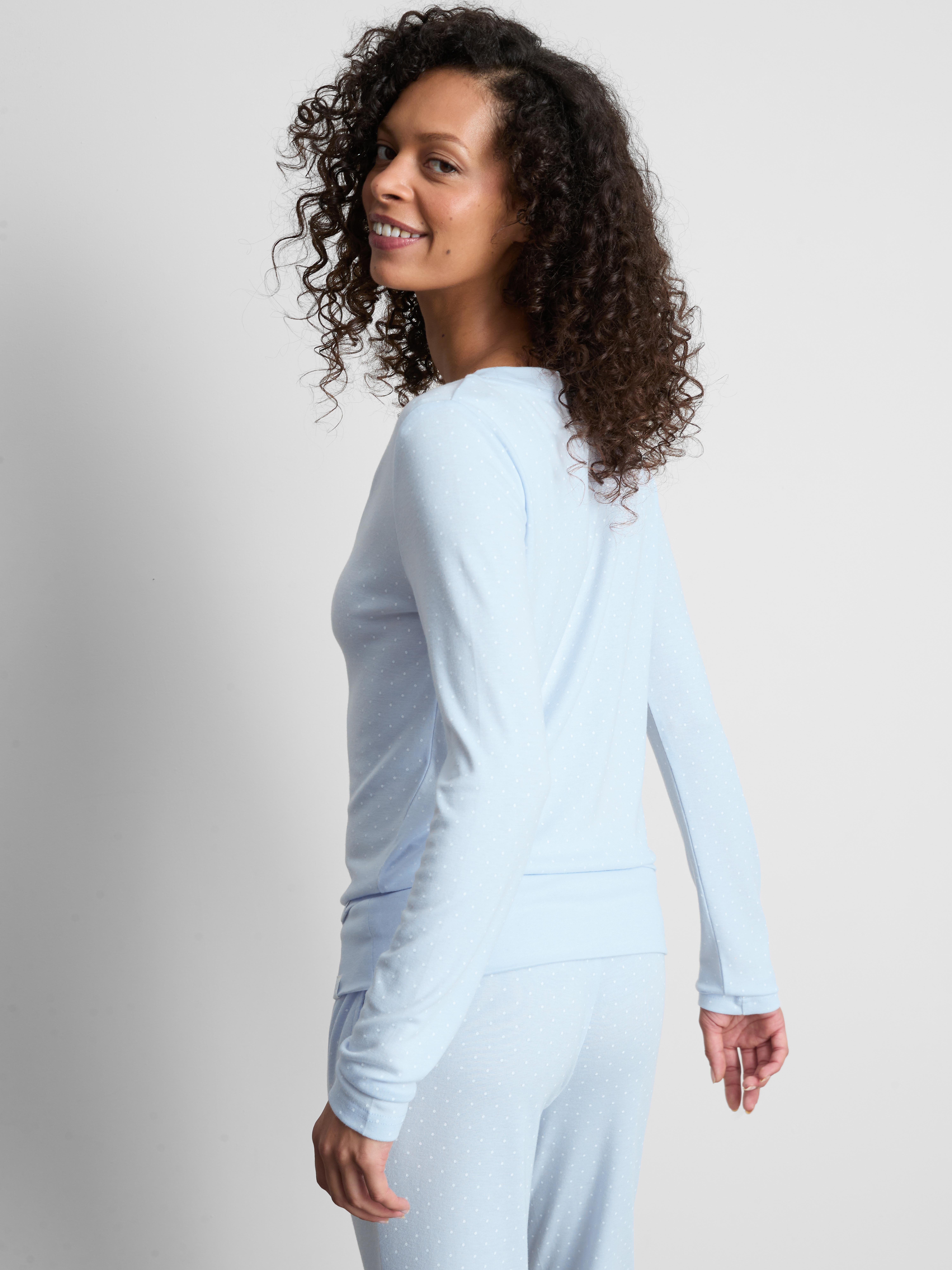 Love To Lounge Spotted Long Sleeve Pajama Top