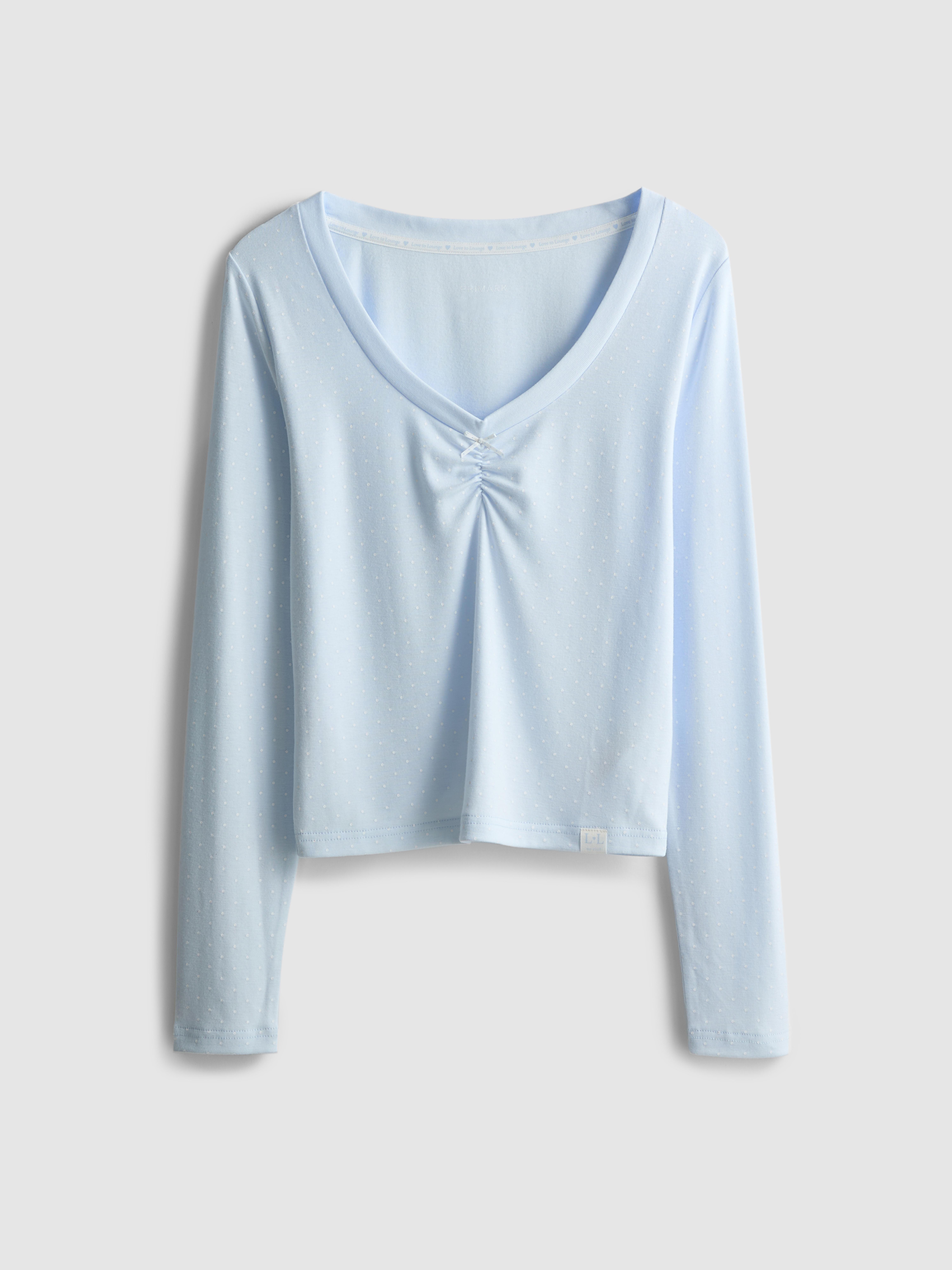 Love To Lounge Spotted Long Sleeve Pajama Top
