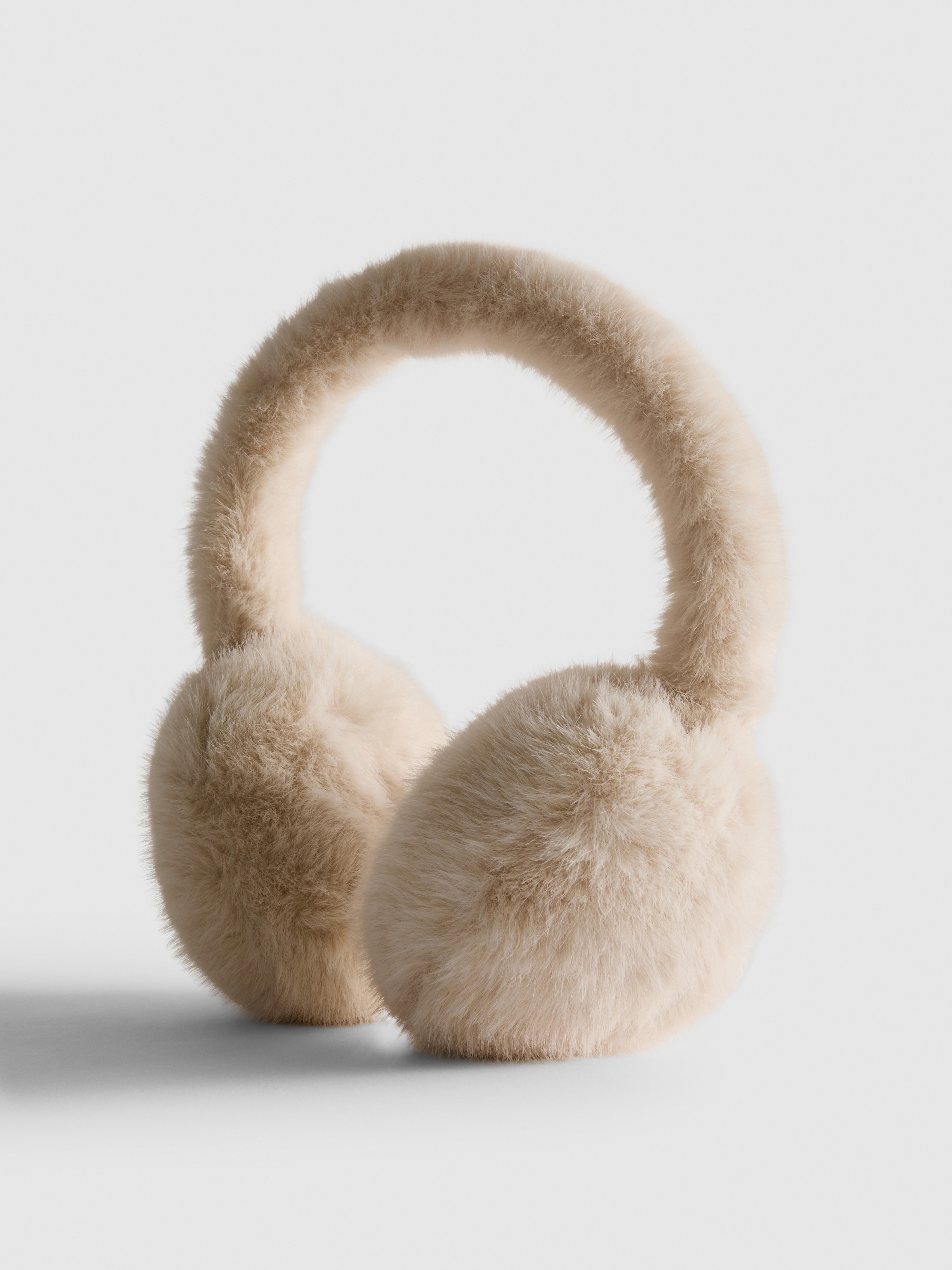 Women's Ivory Faux Fur Ear Muffs | Primark
