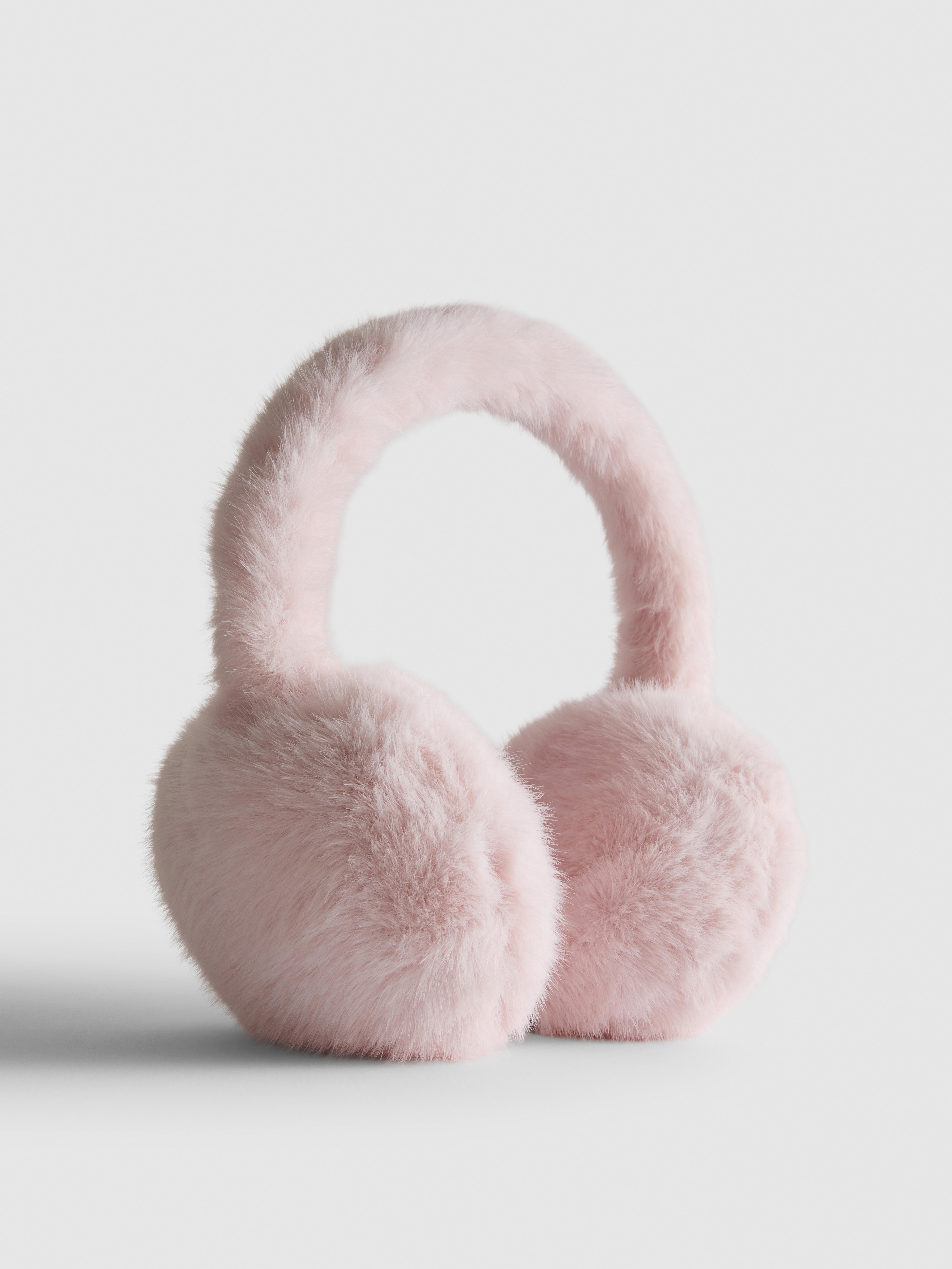 Women's Light Pink Faux Fur Ear Muffs | Primark