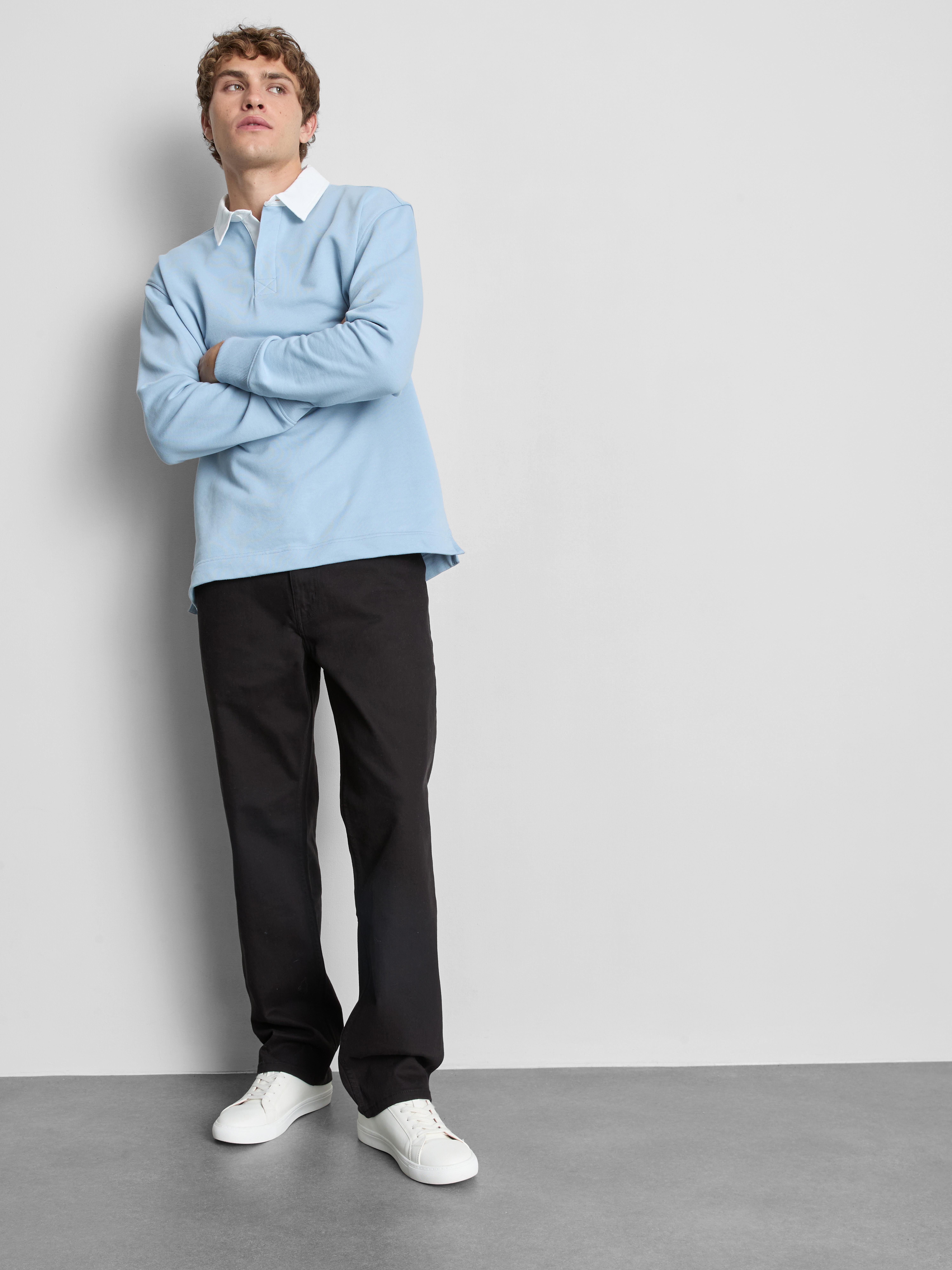 Mid-Rise Straight Leg Jeans