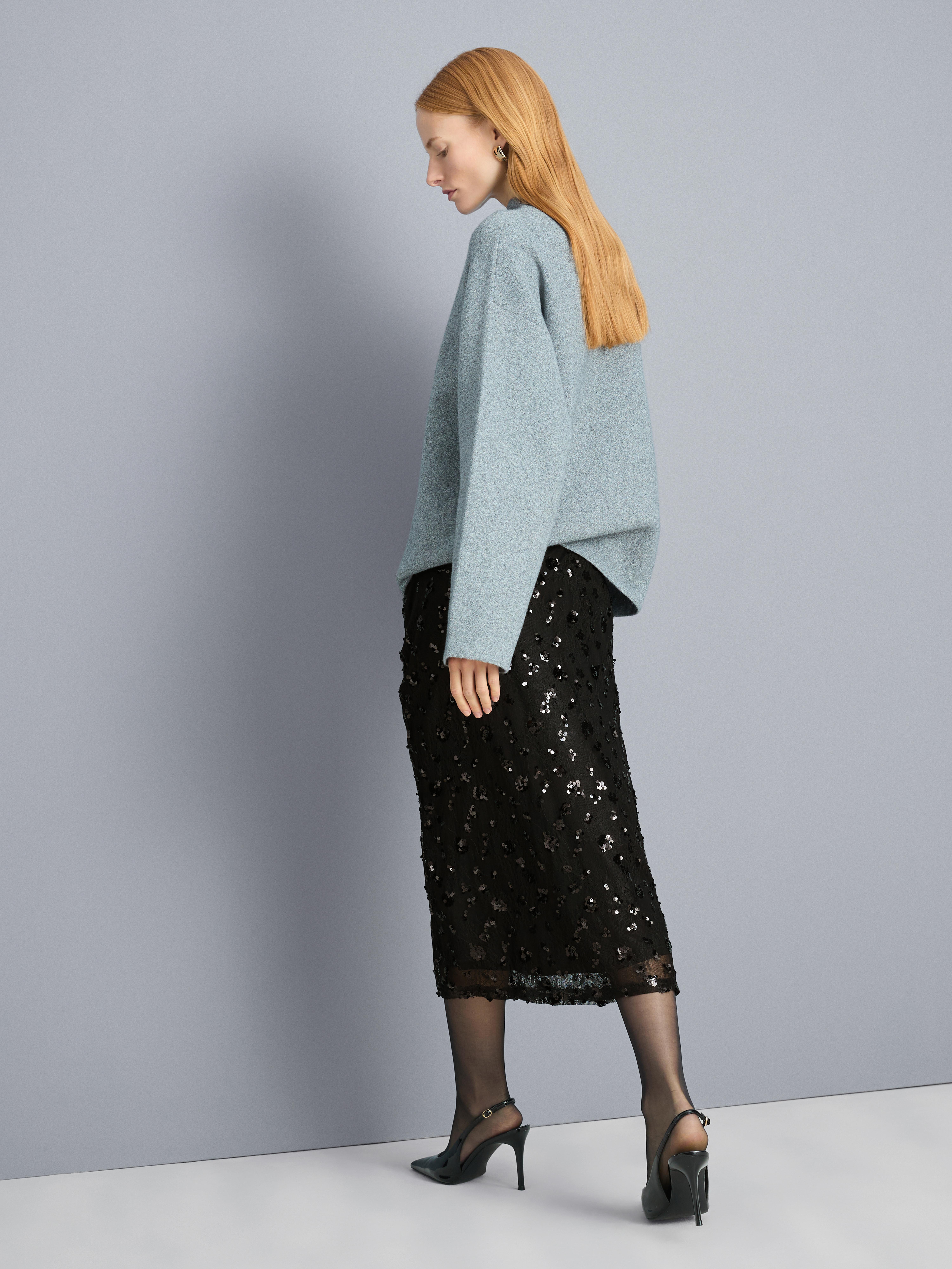 Mesh Sequin Midi Skirt