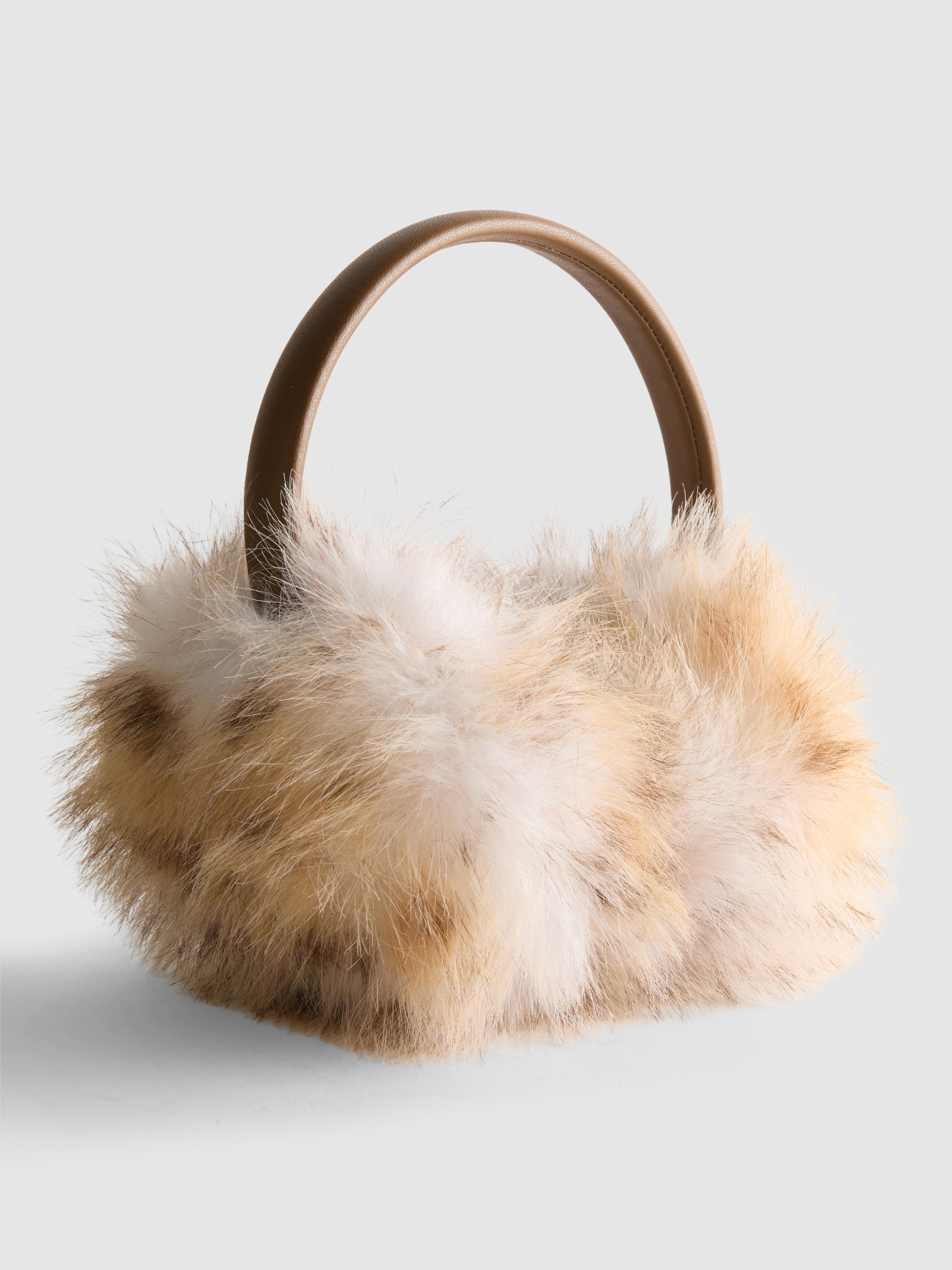 Women's Tan Faux Fur Leopard Print Ear Muffs | Primark