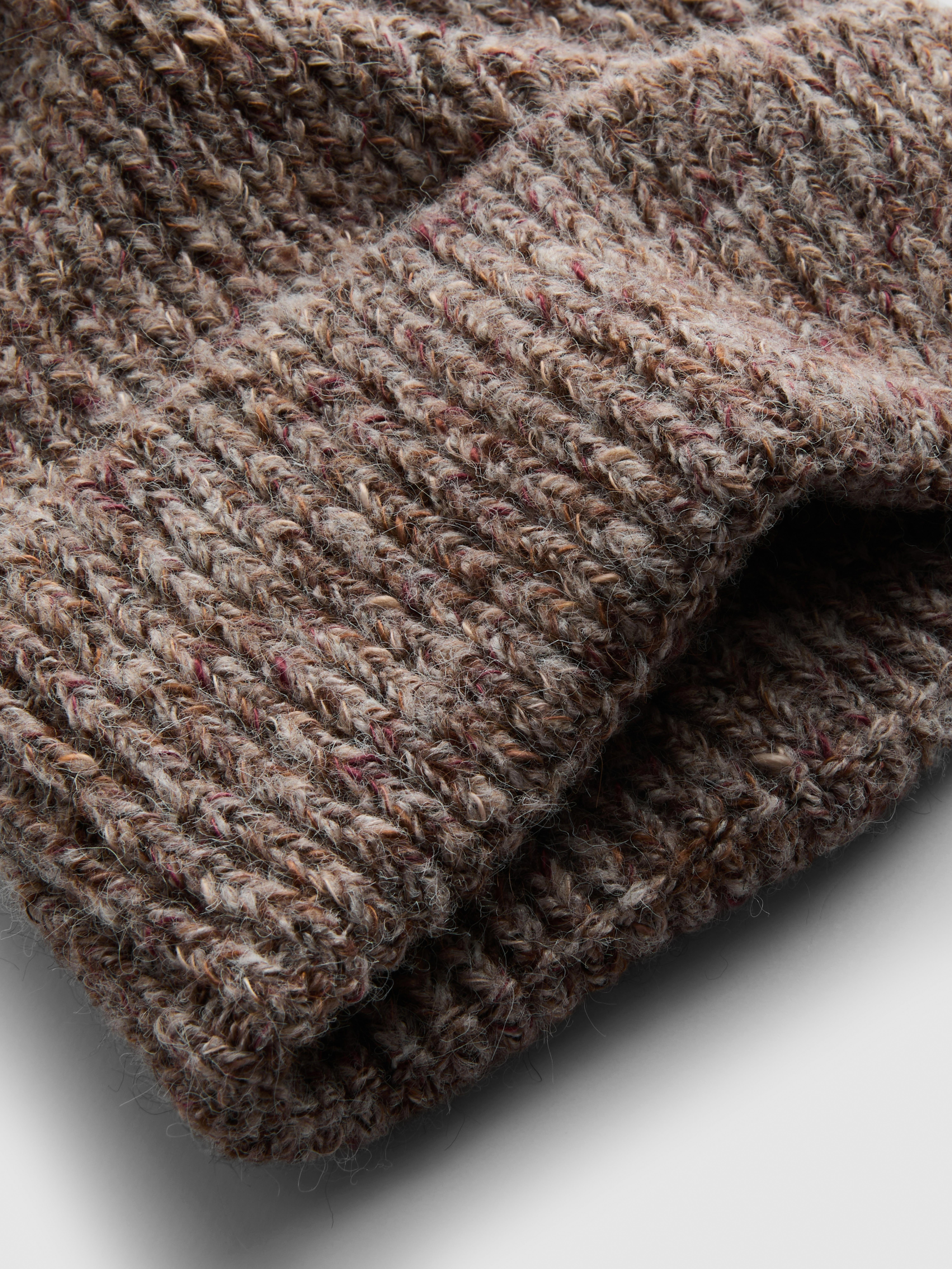 Flecked Ribbed Beanie Hat