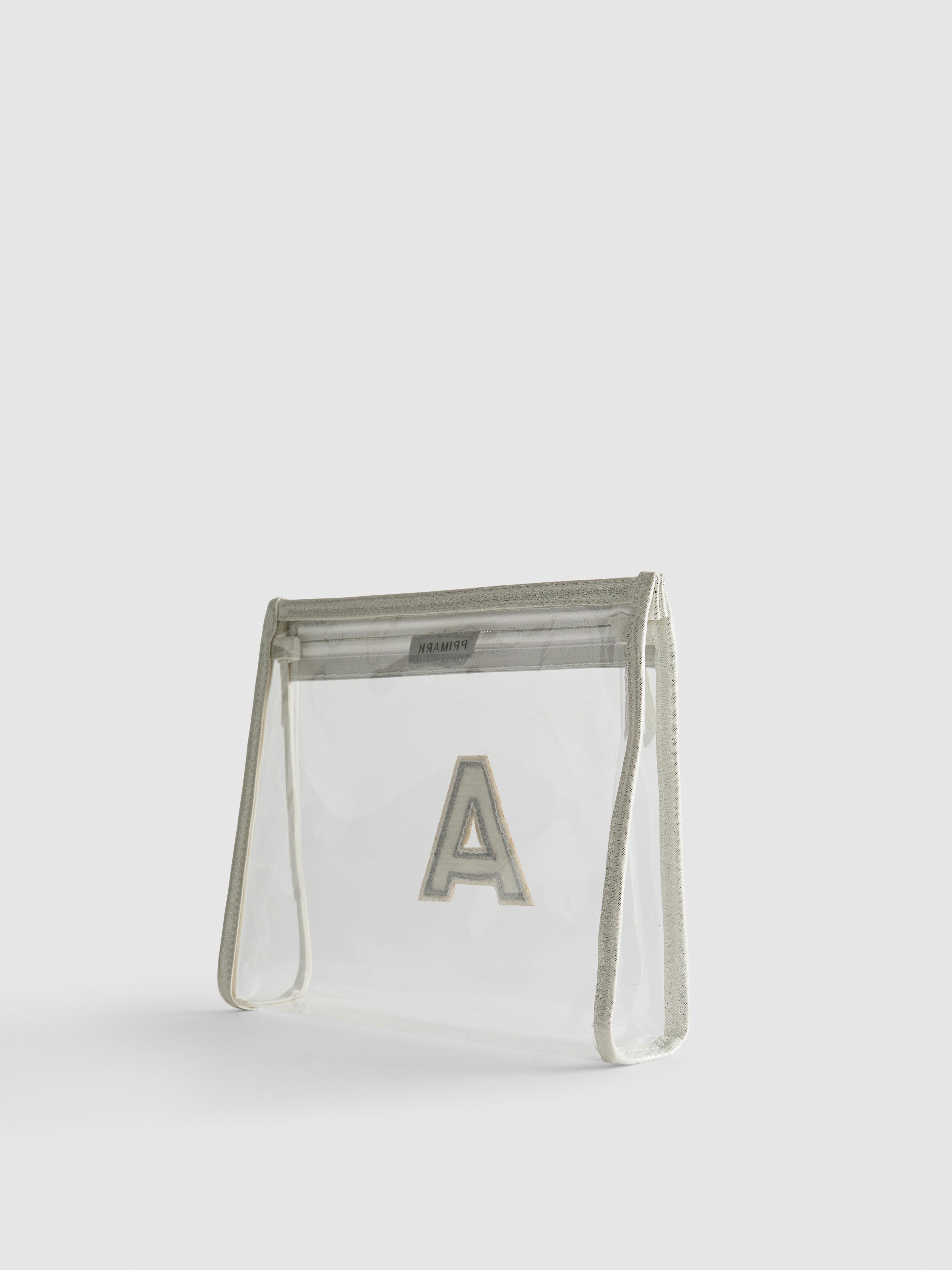 Initial Clear Zip-Up Makeup Bag