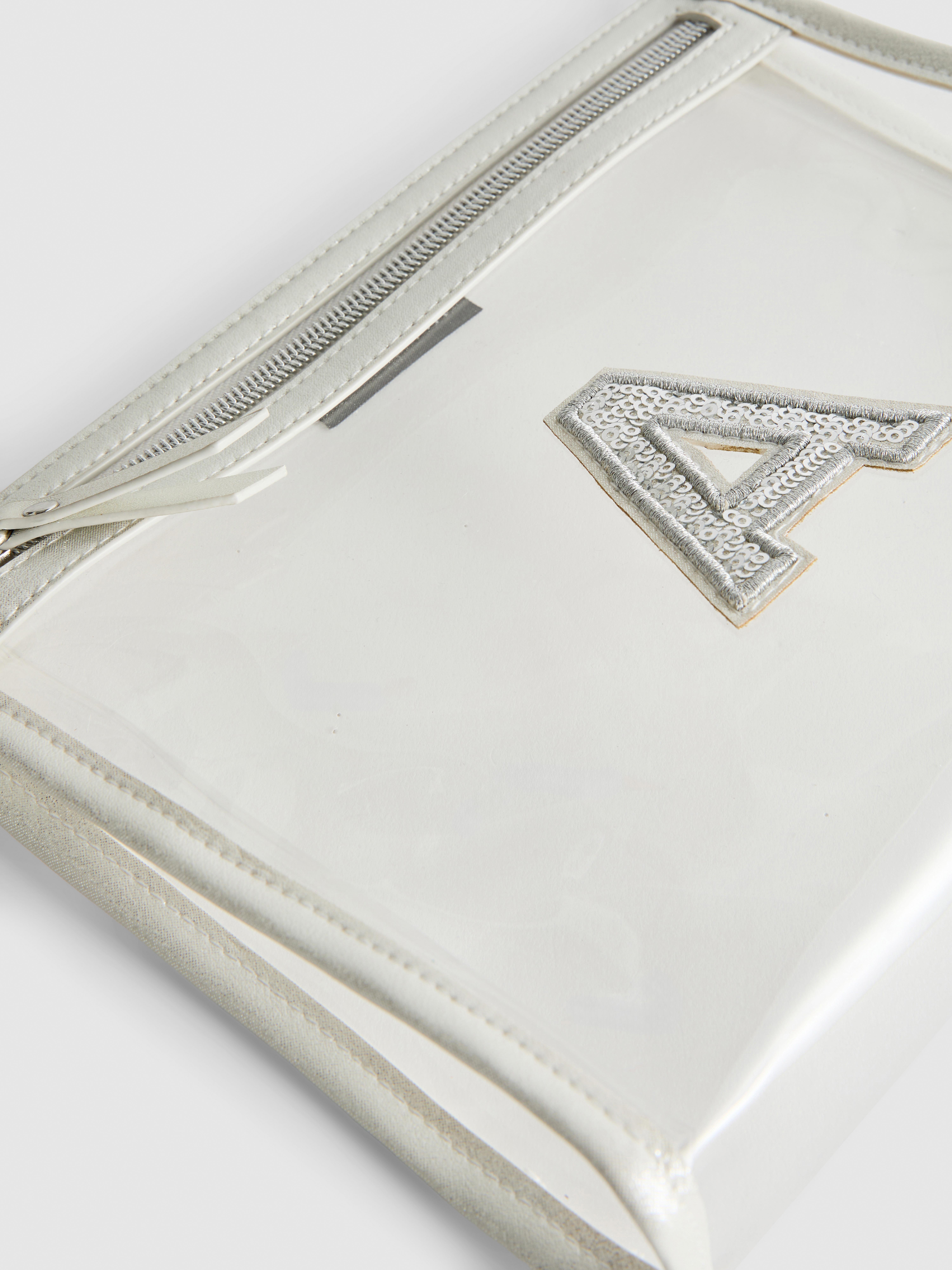 Initial Clear Zip-Up Makeup Bag
