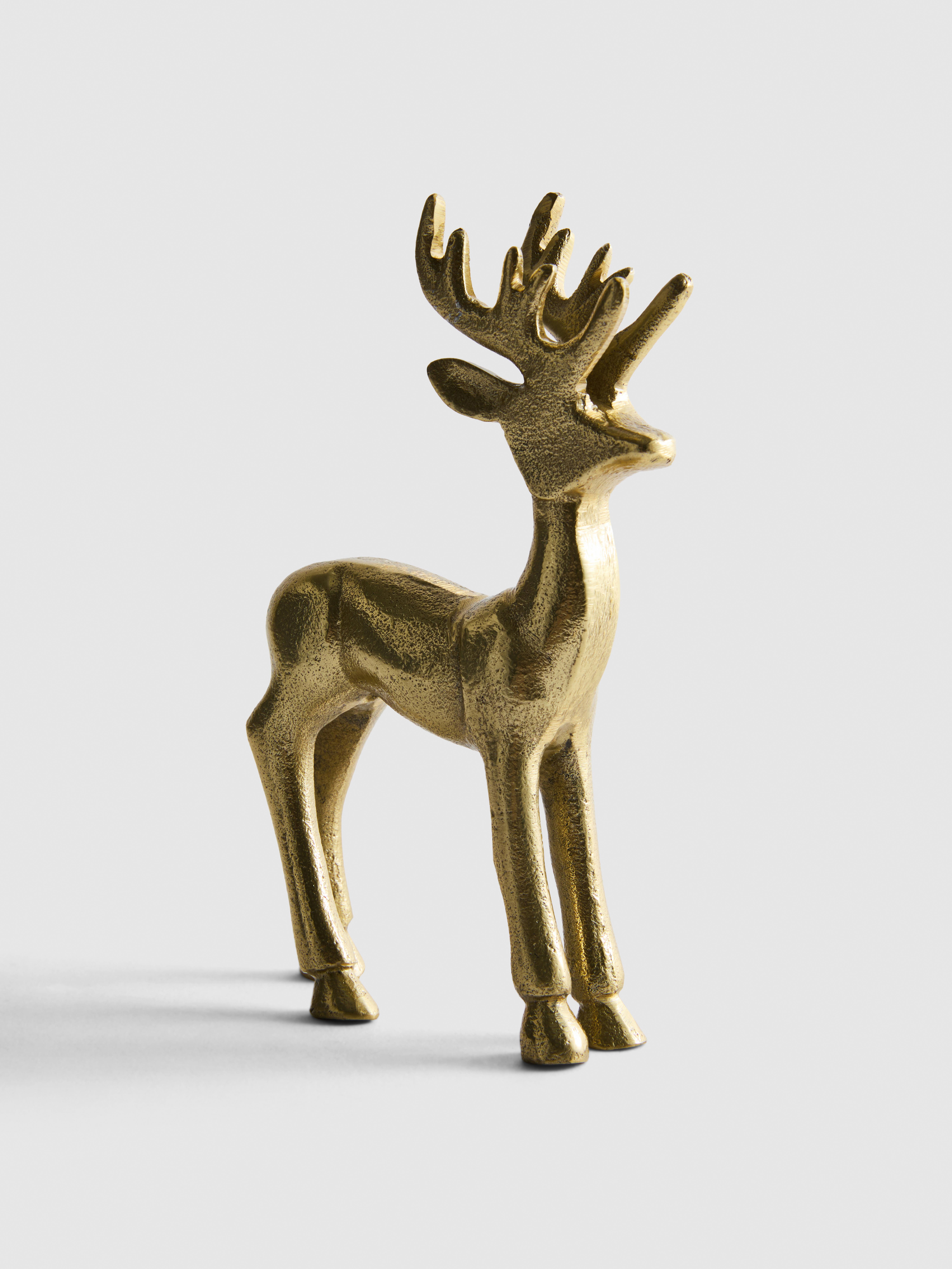 Stehende Rentier-Weihnachtsdeko - Gold