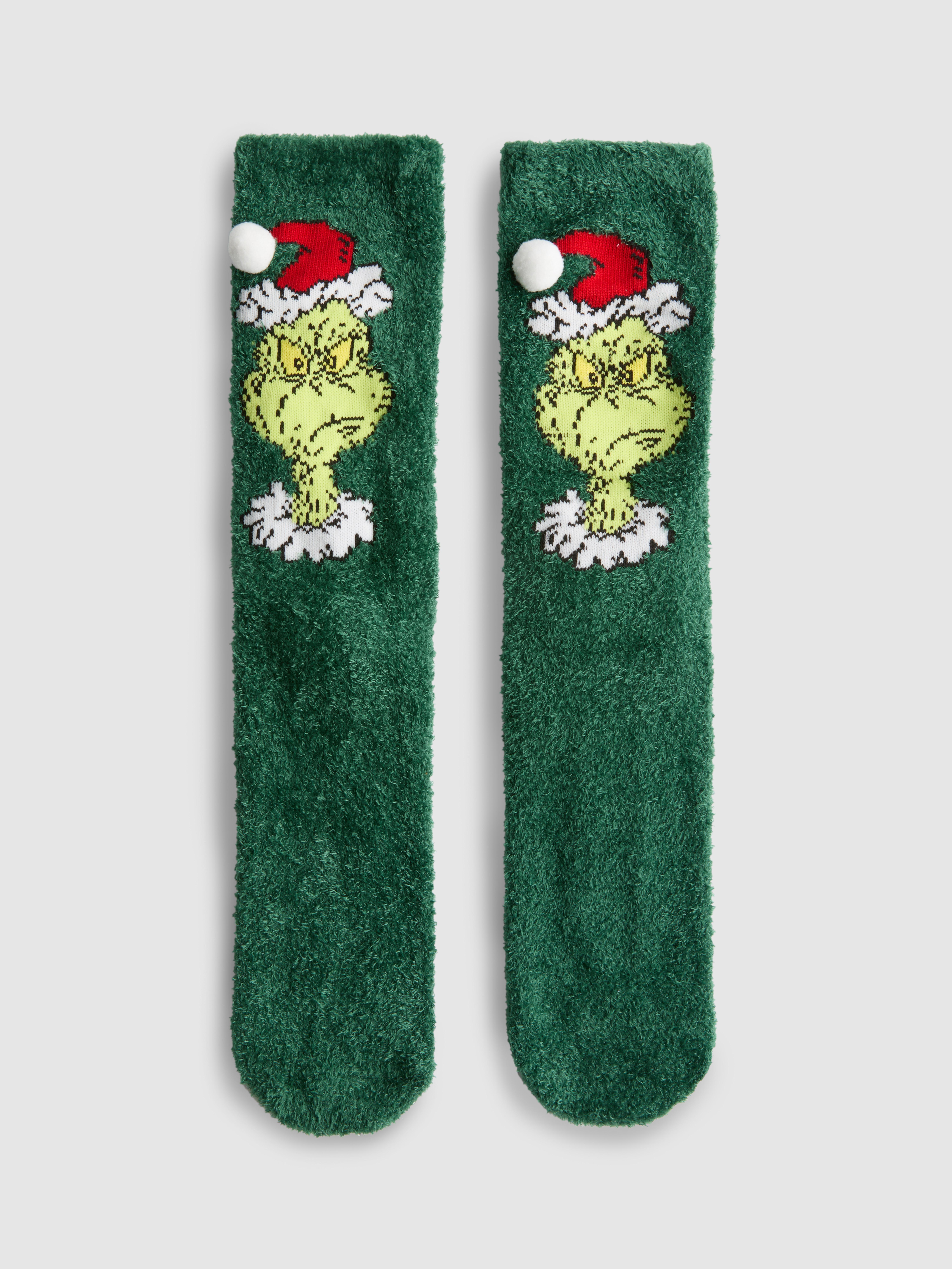 2pk The Grinch Christmas Cozy Socks