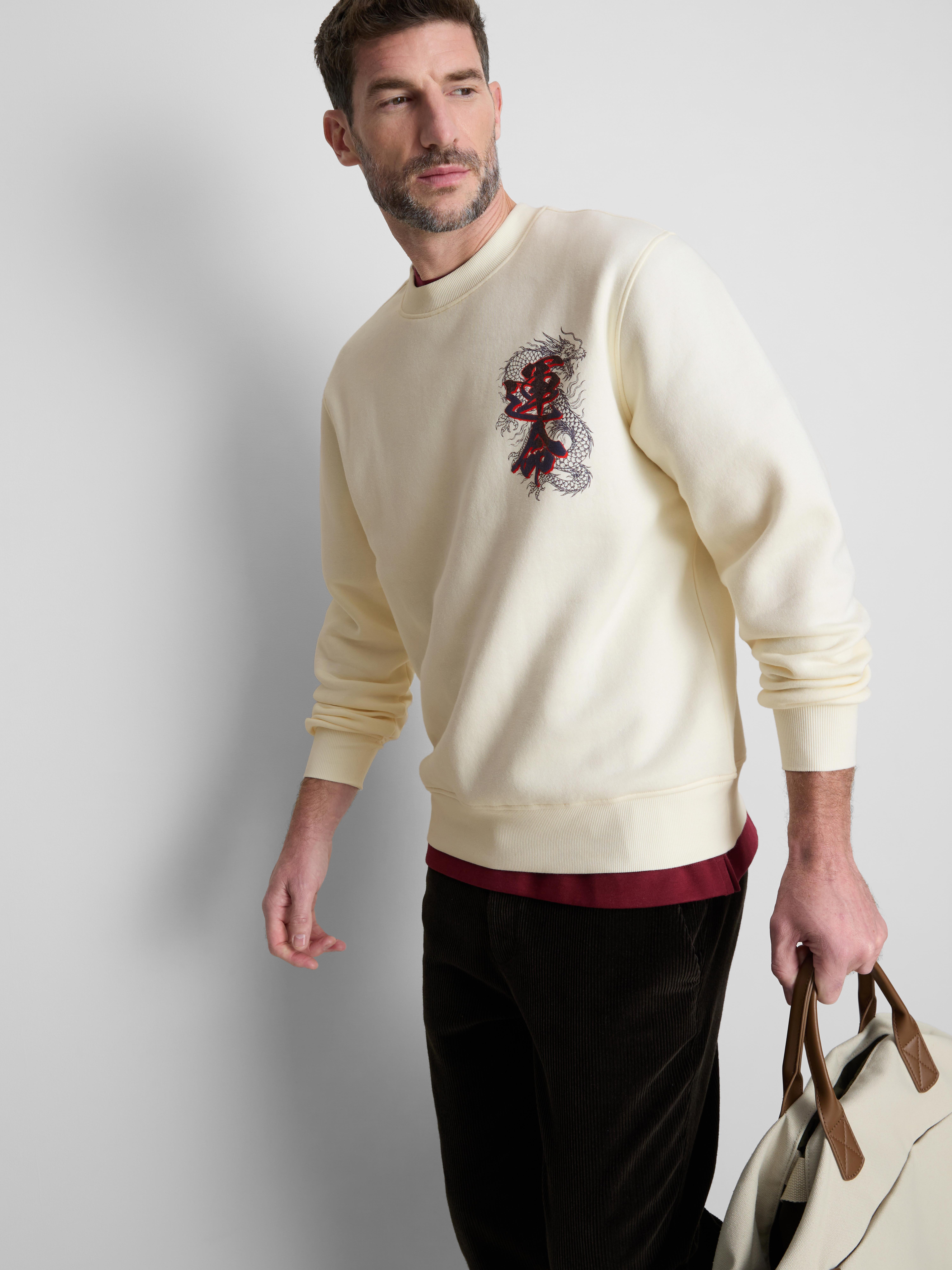 Dragon Graphic Crew Neck Sweatshirt