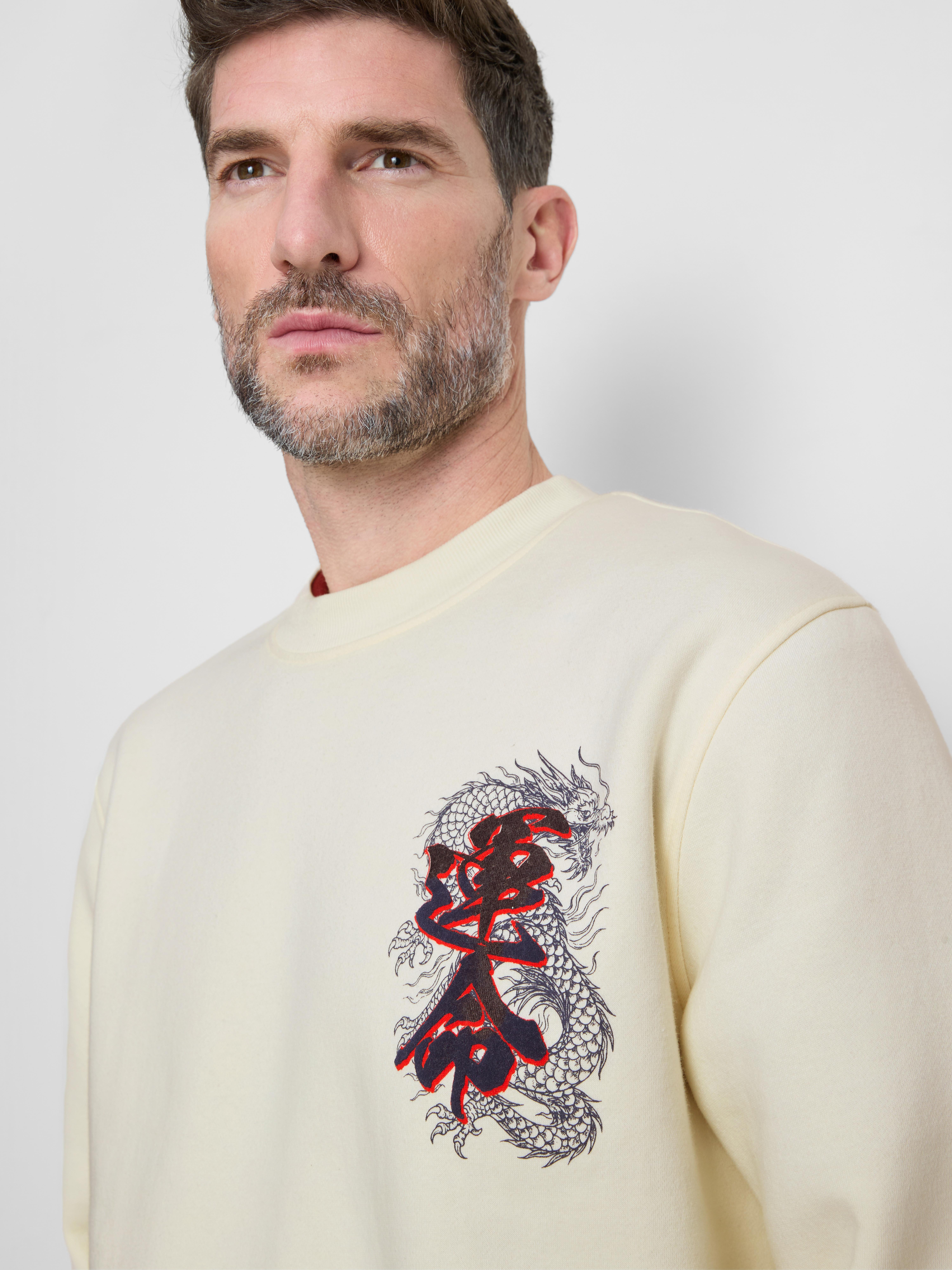 Dragon Graphic Crew Neck Sweatshirt