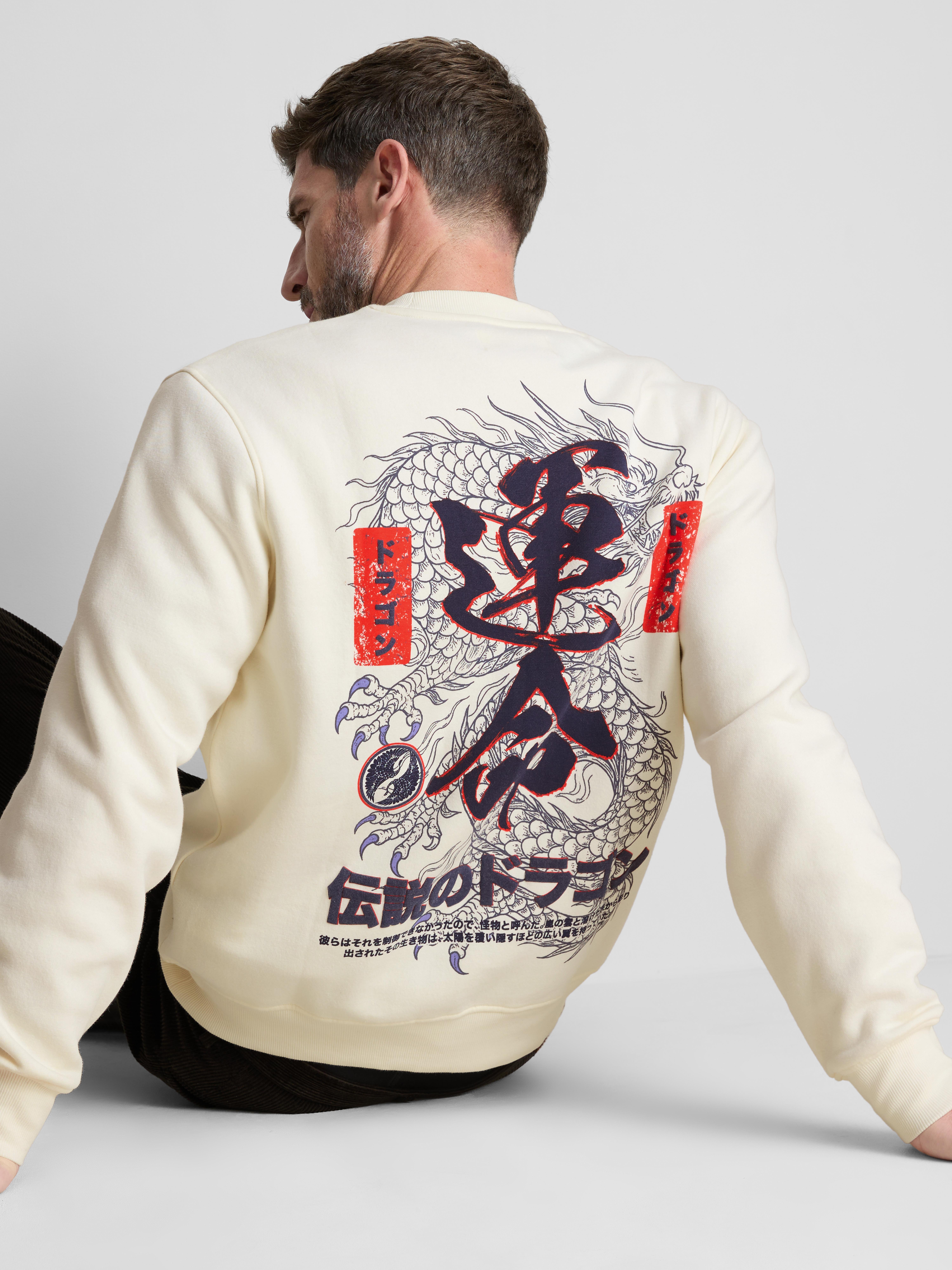 Dragon Graphic Crew Neck Sweatshirt