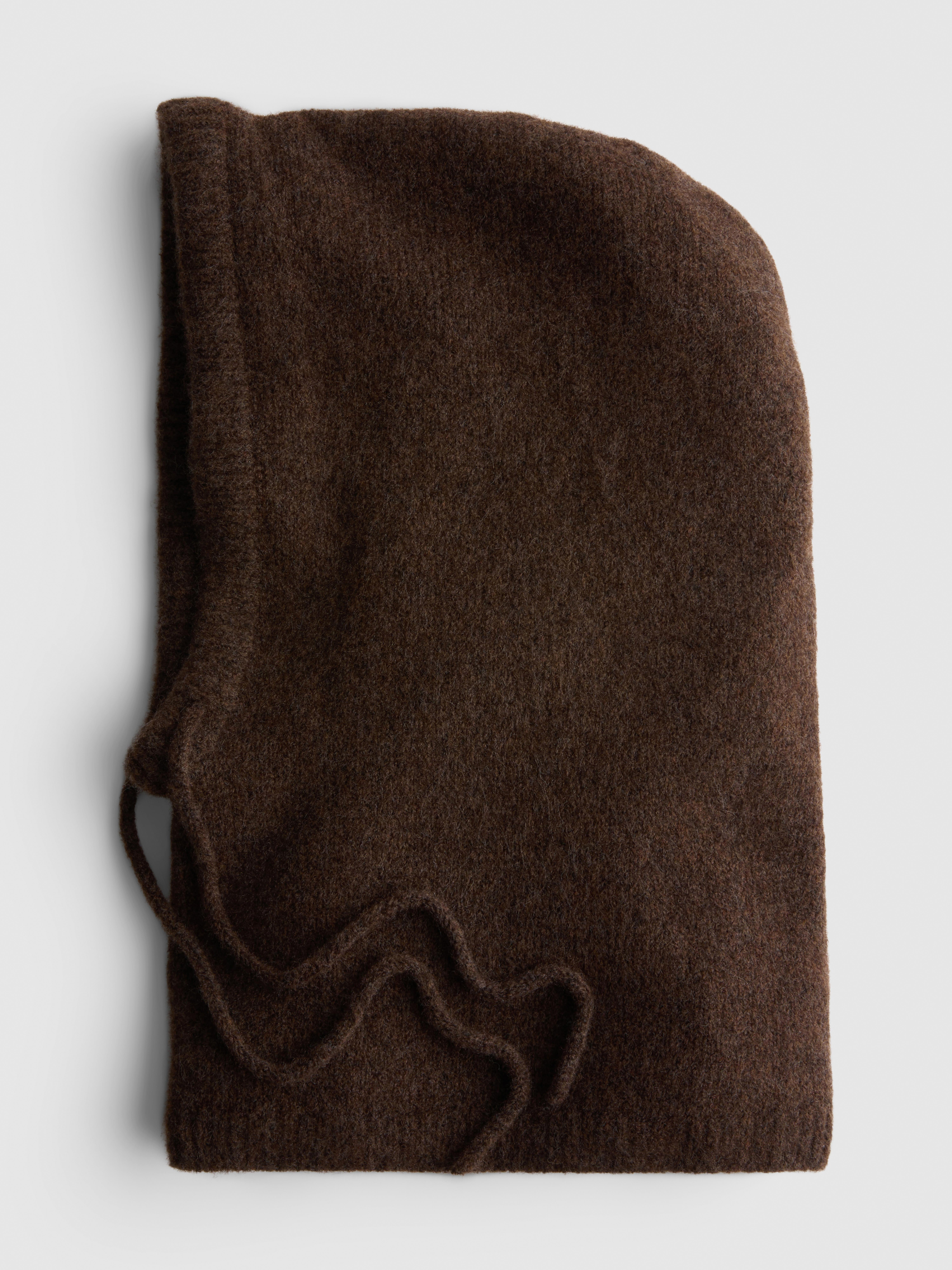 Capuche en maille à cordon de serrage