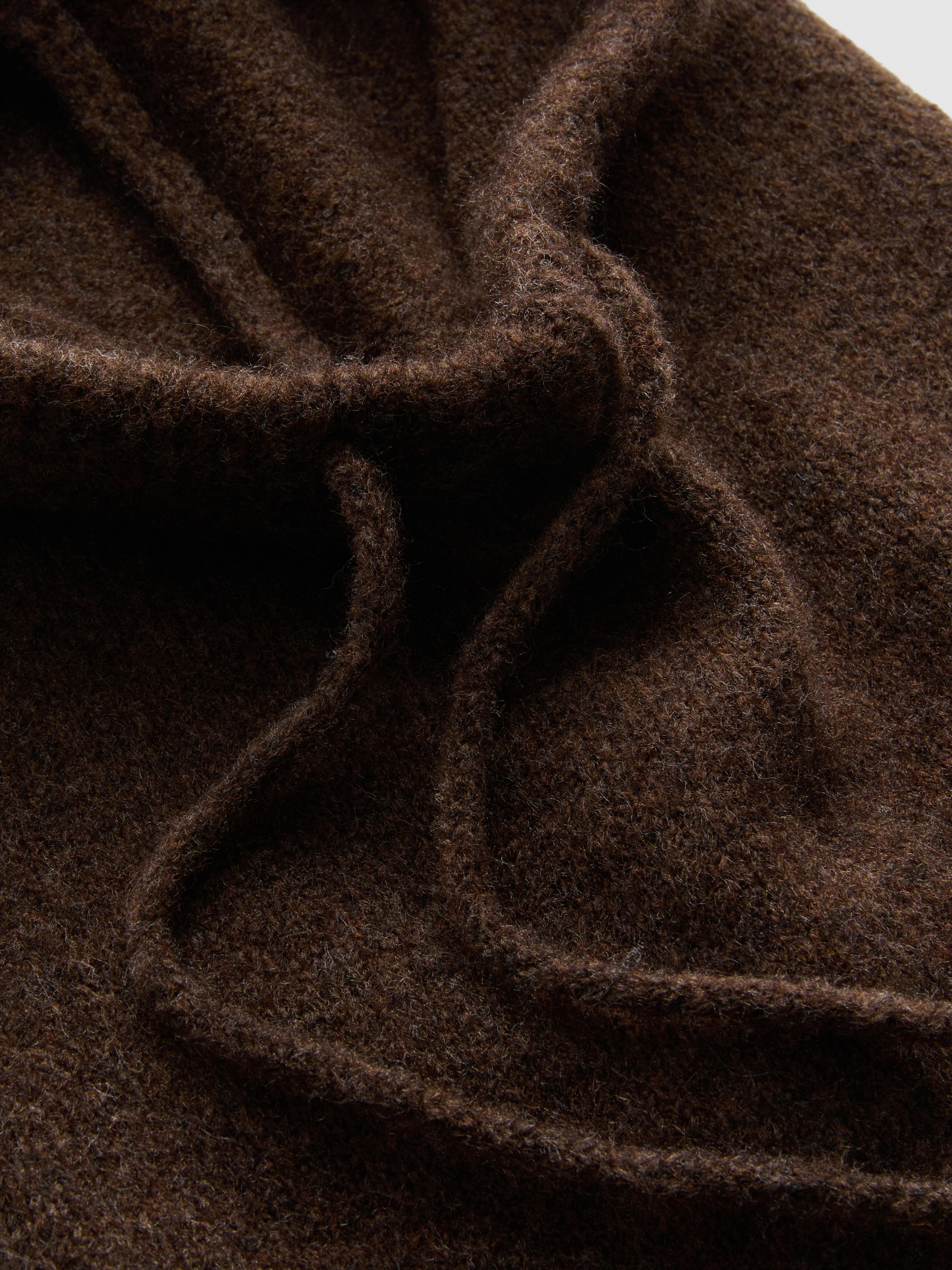 Womens Chocolate Knitted Drawstring Hood | Primark