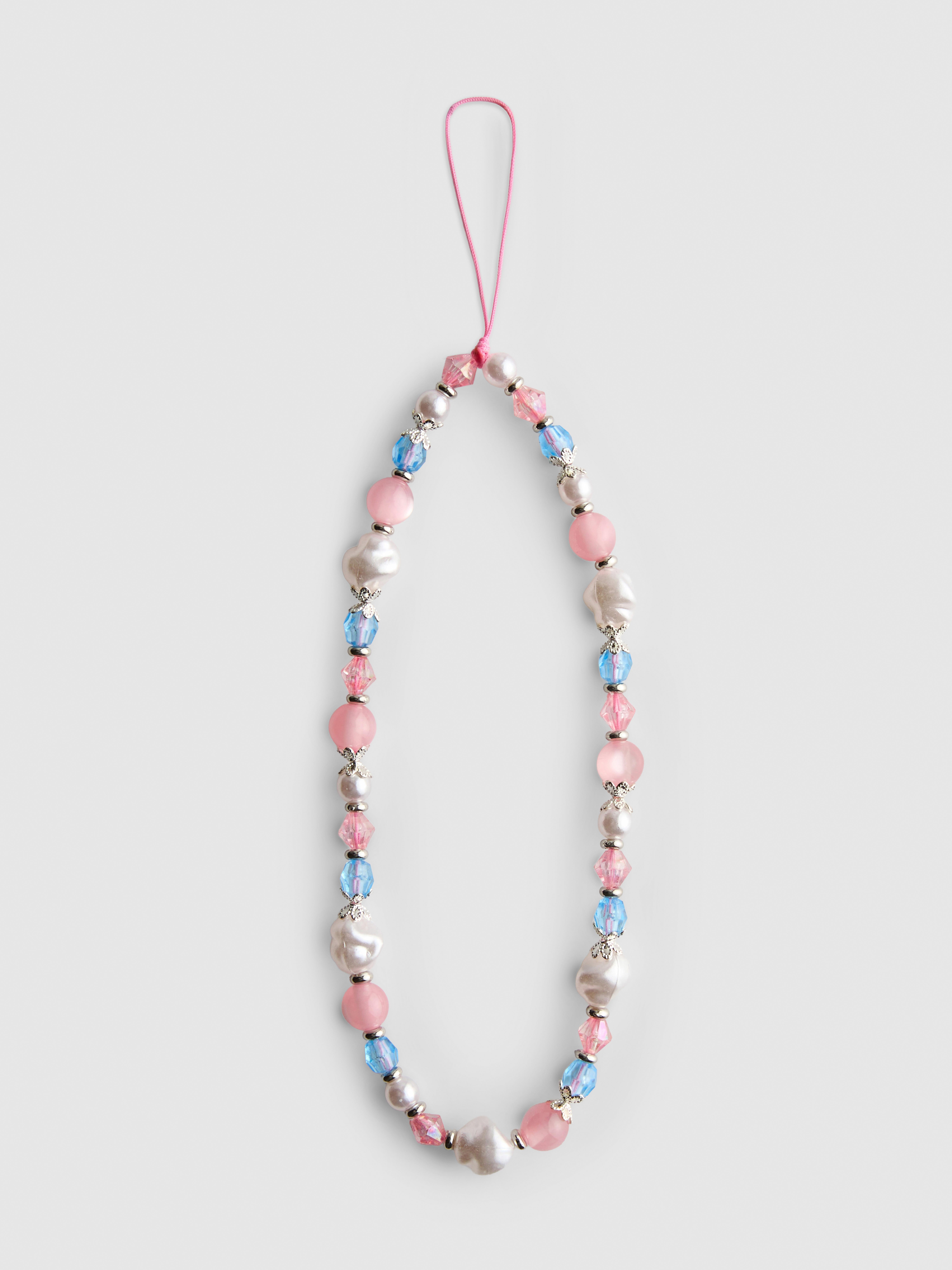 Breloque pour téléphone à perles pastel