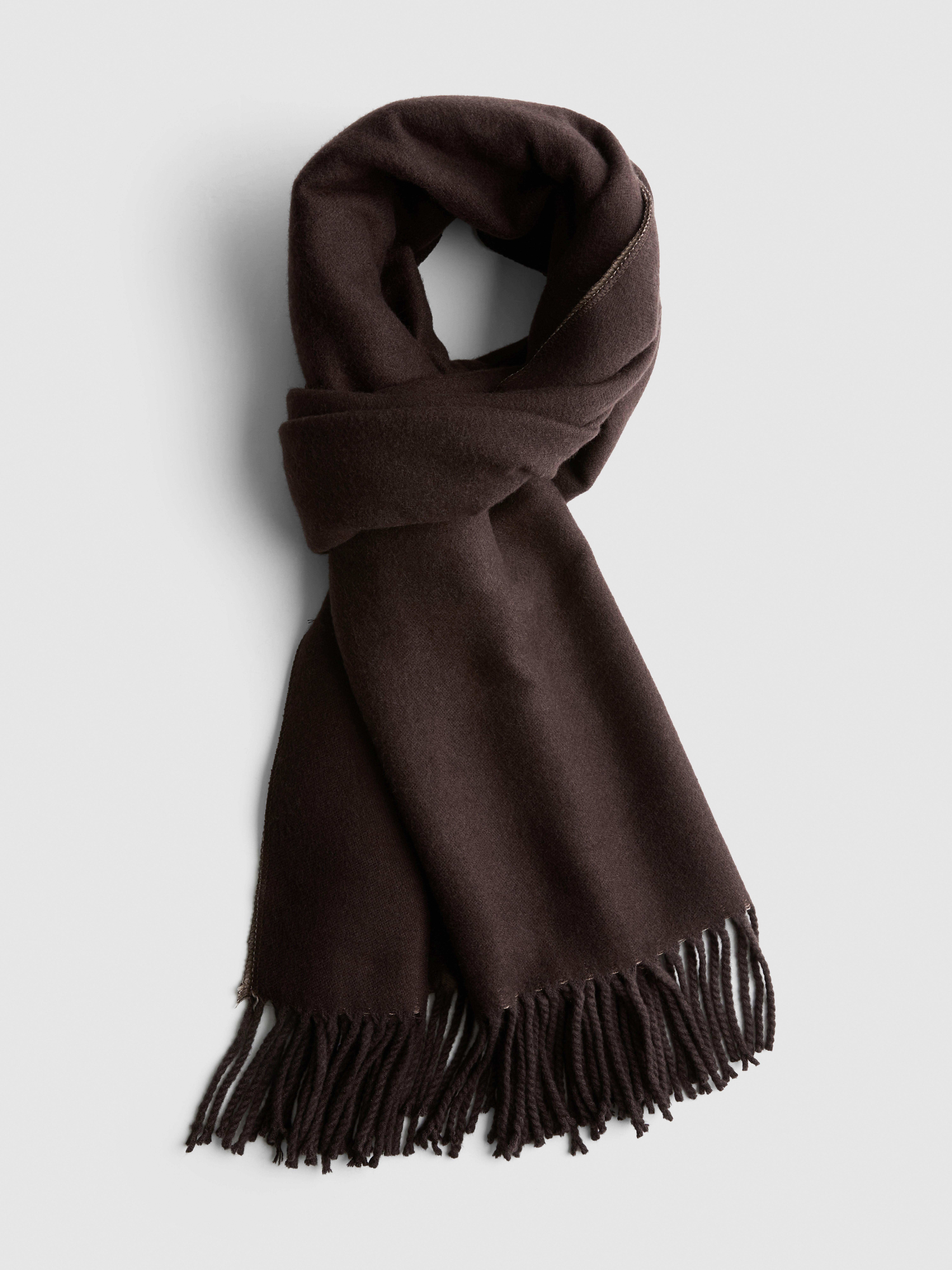 Two-Tone Fringed Scarf