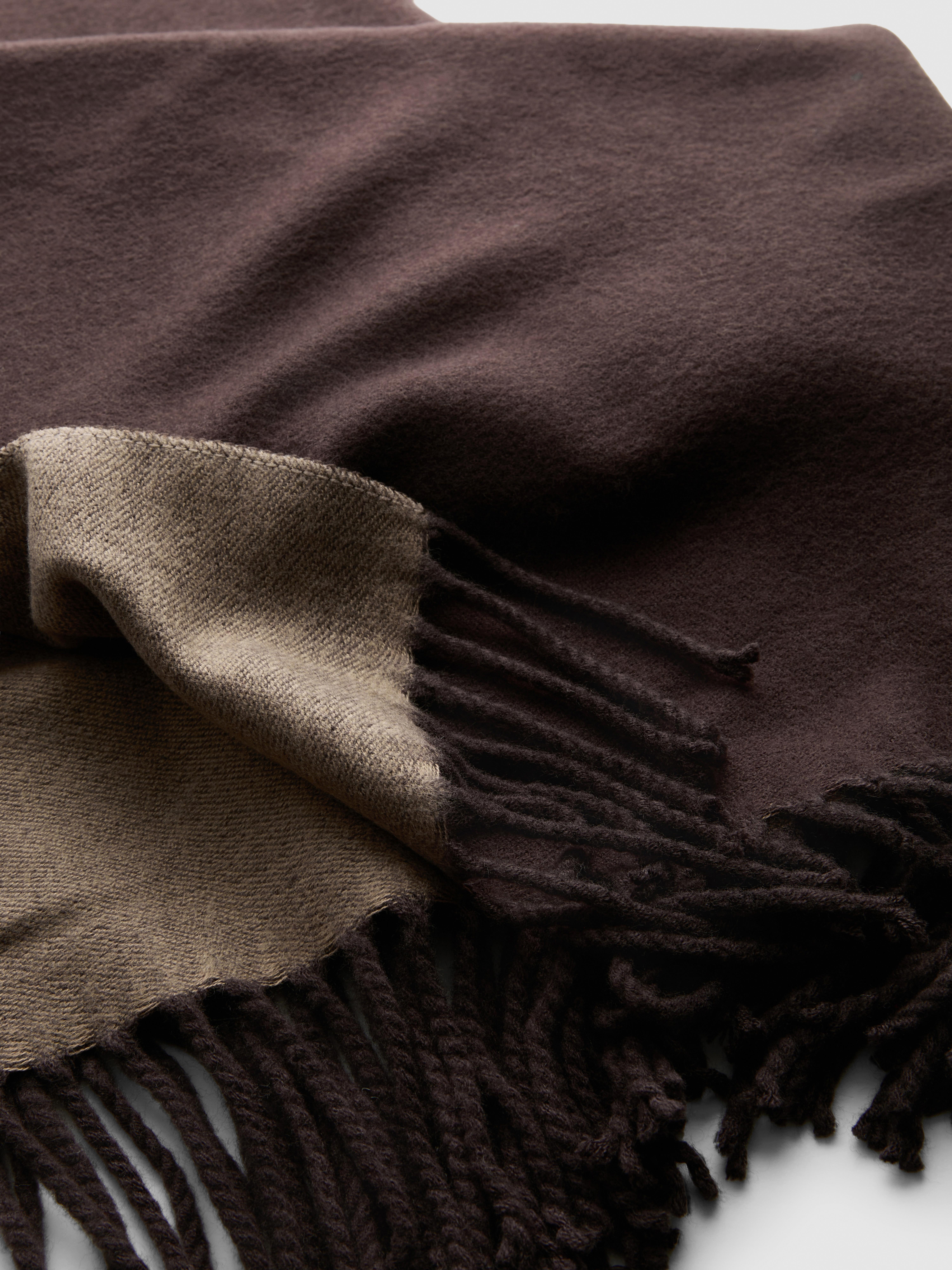 Two-Tone Fringed Scarf
