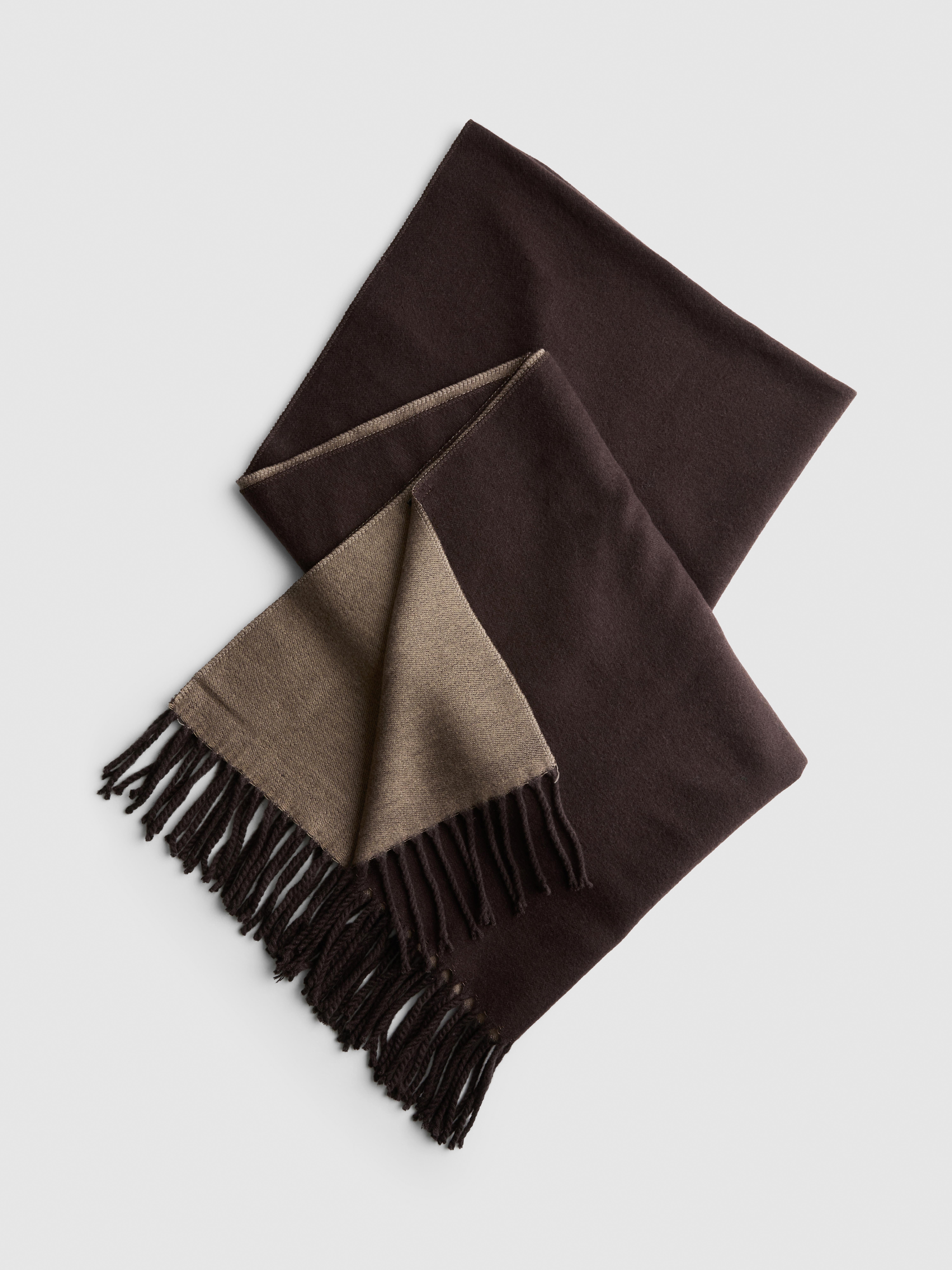 Two-Tone Fringed Scarf