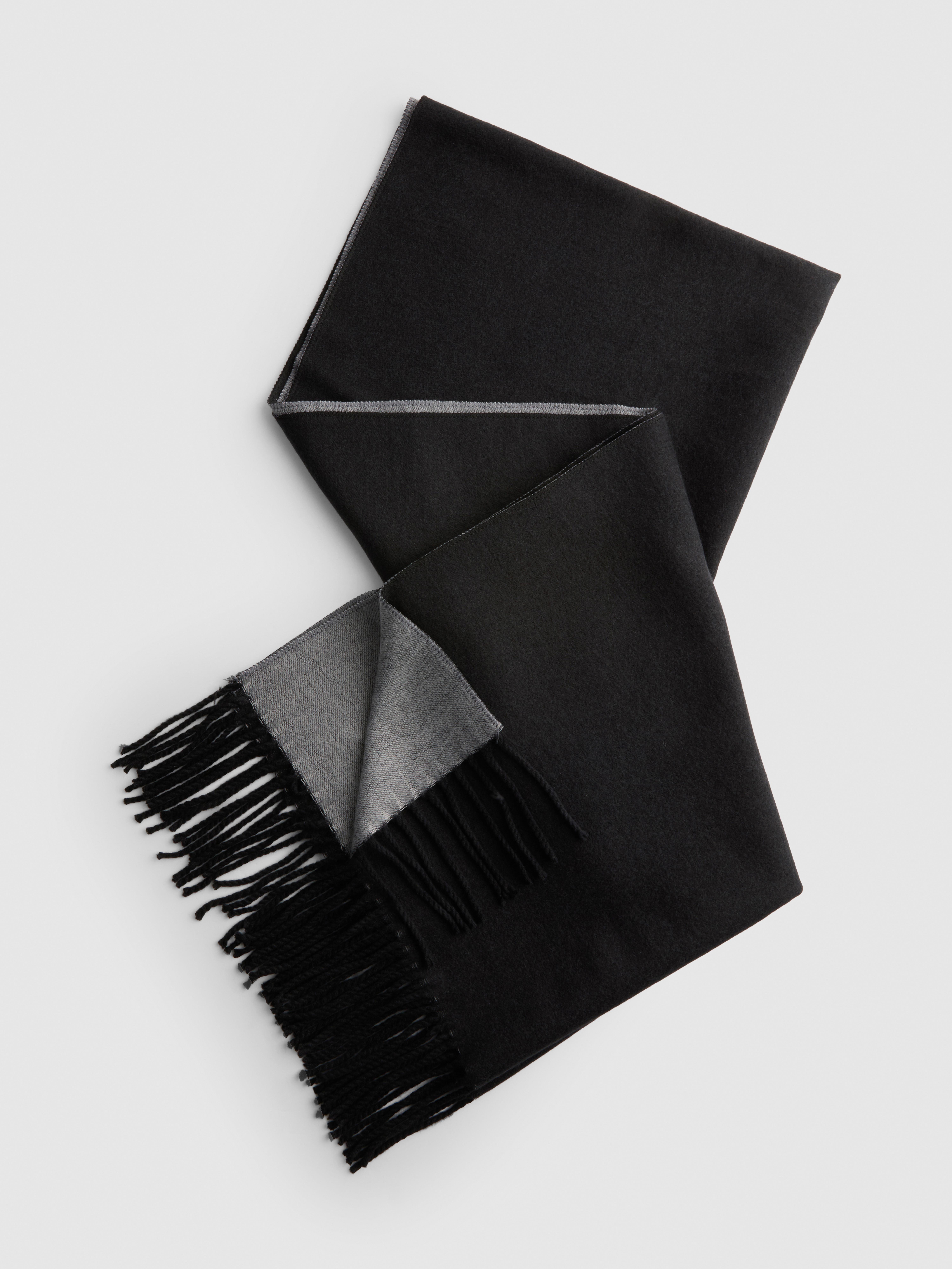 Two-Tone Fringed Scarf