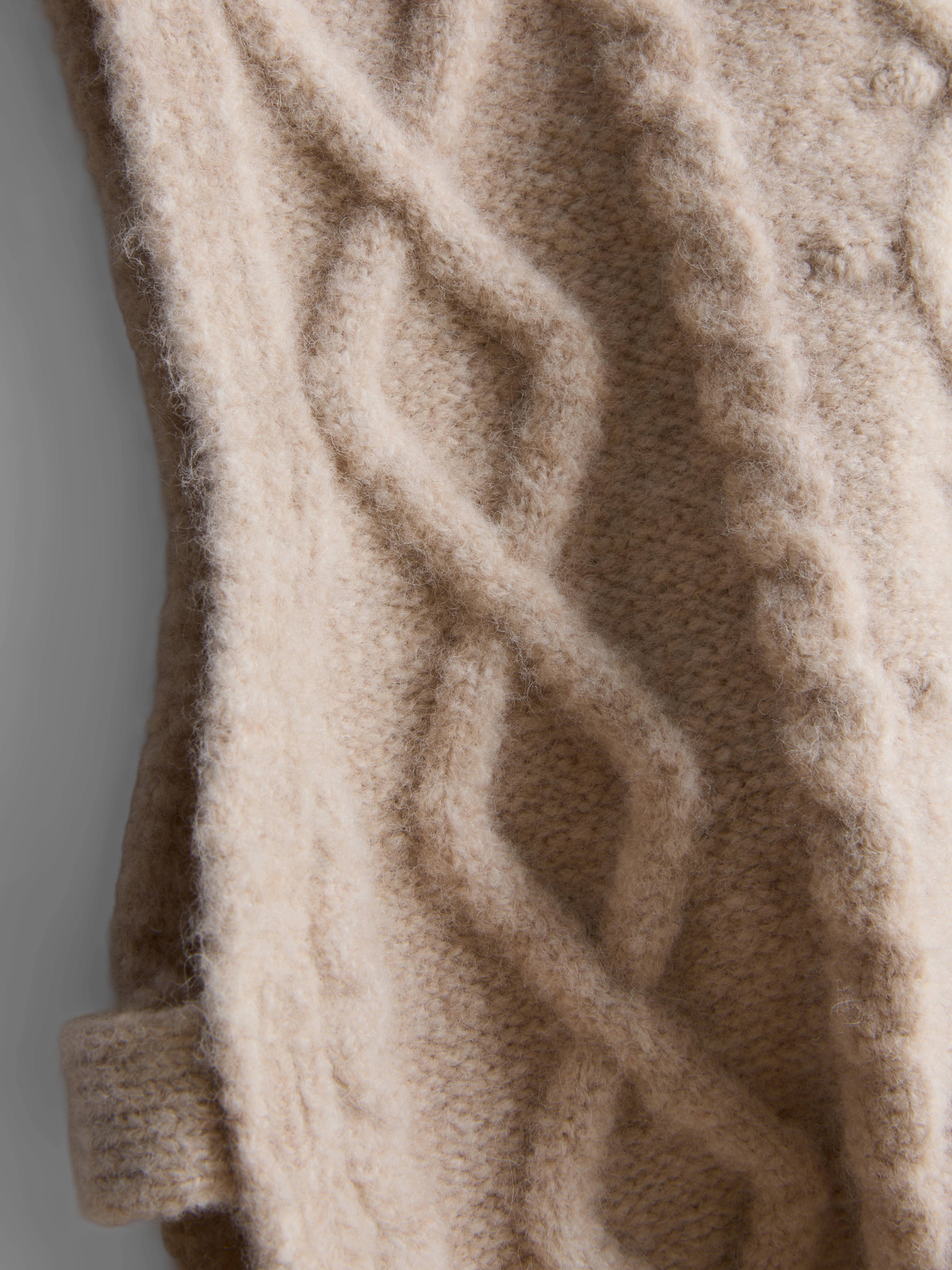 The Edit Wool Blend Cable Knit Vest