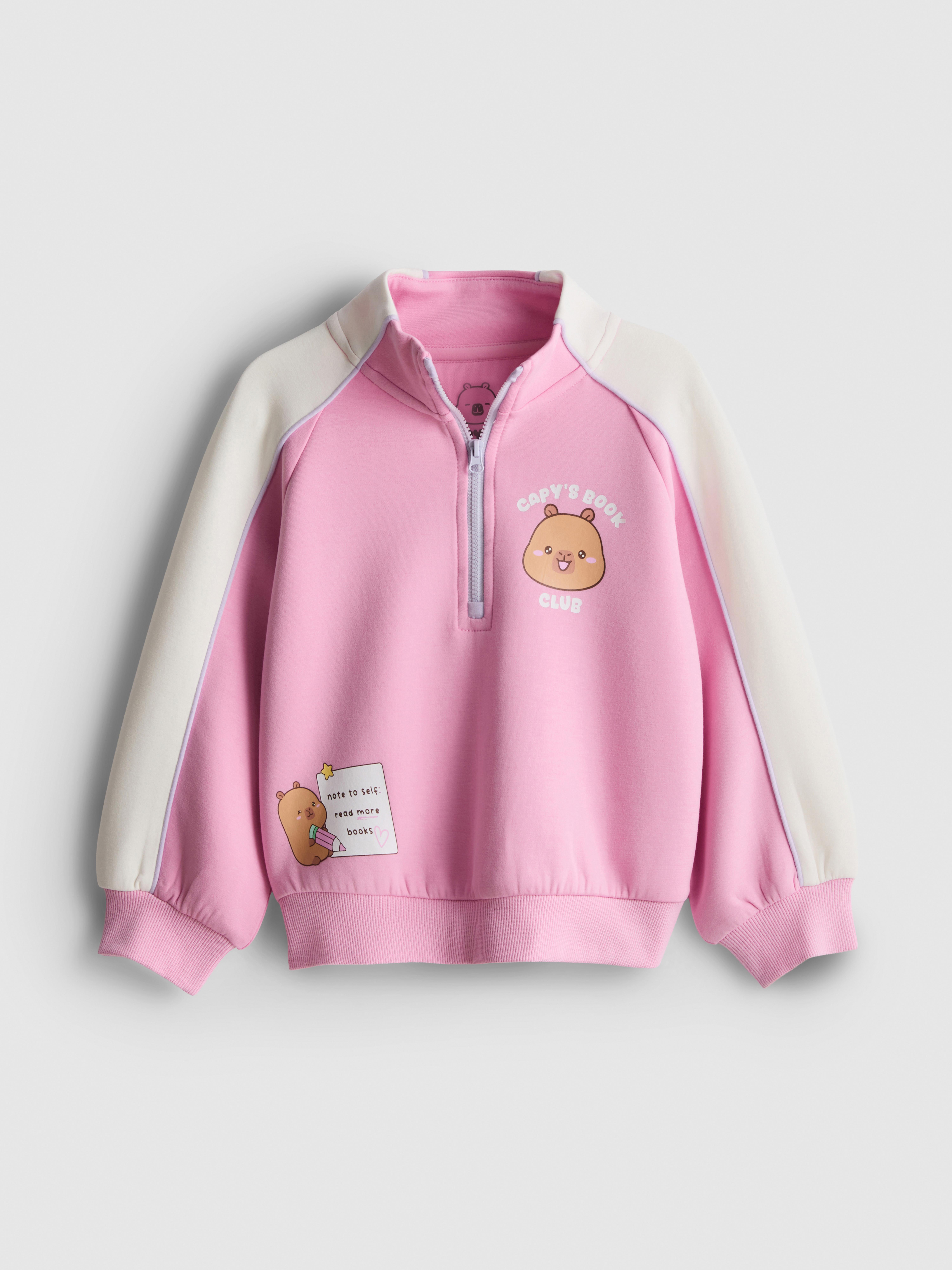 1-9yrs | CapyFun Half-Zip High-Neck Sweatshirt