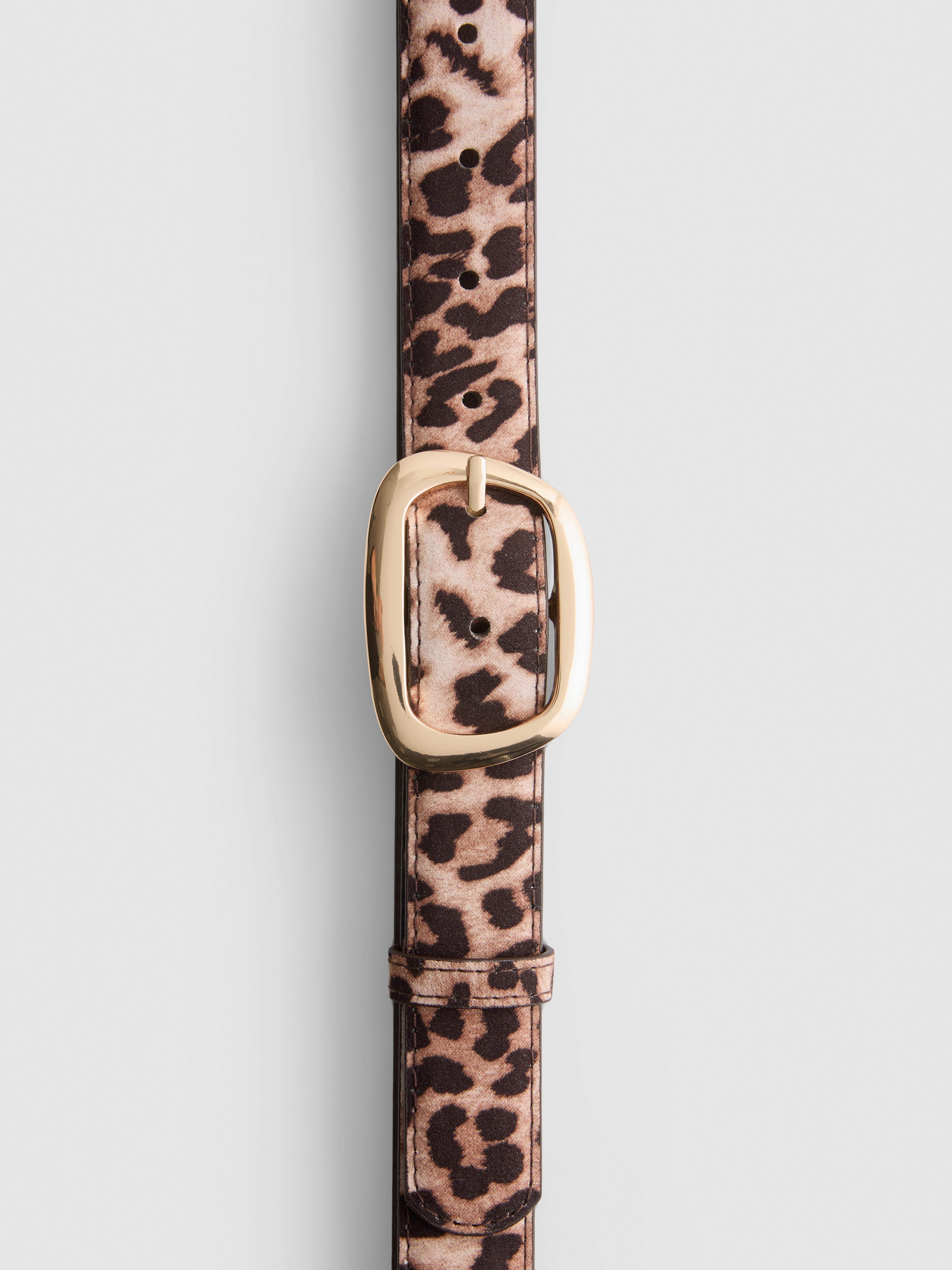 Leopard Print Buckle Belt