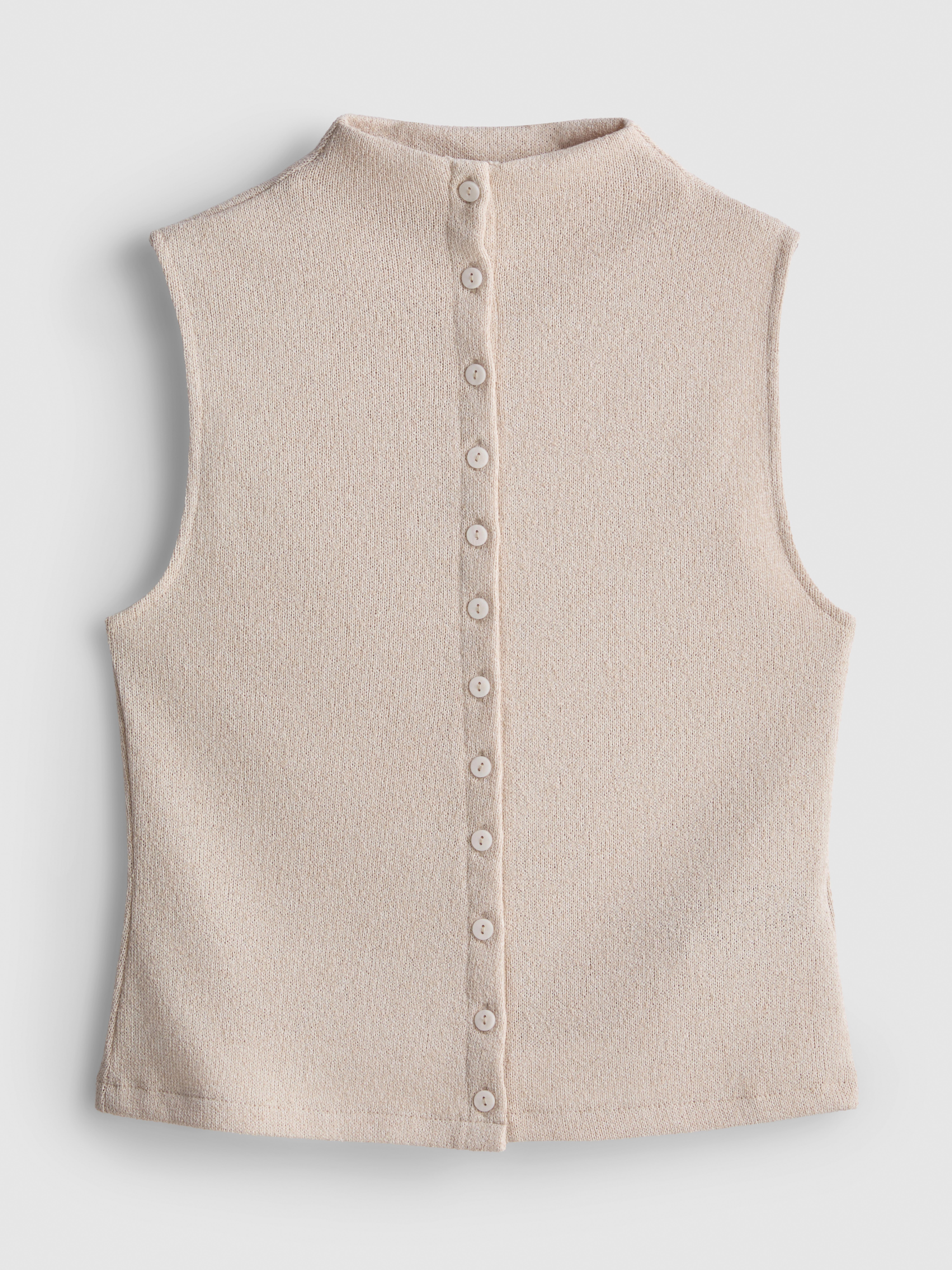 Textured Button Down Waistcoat