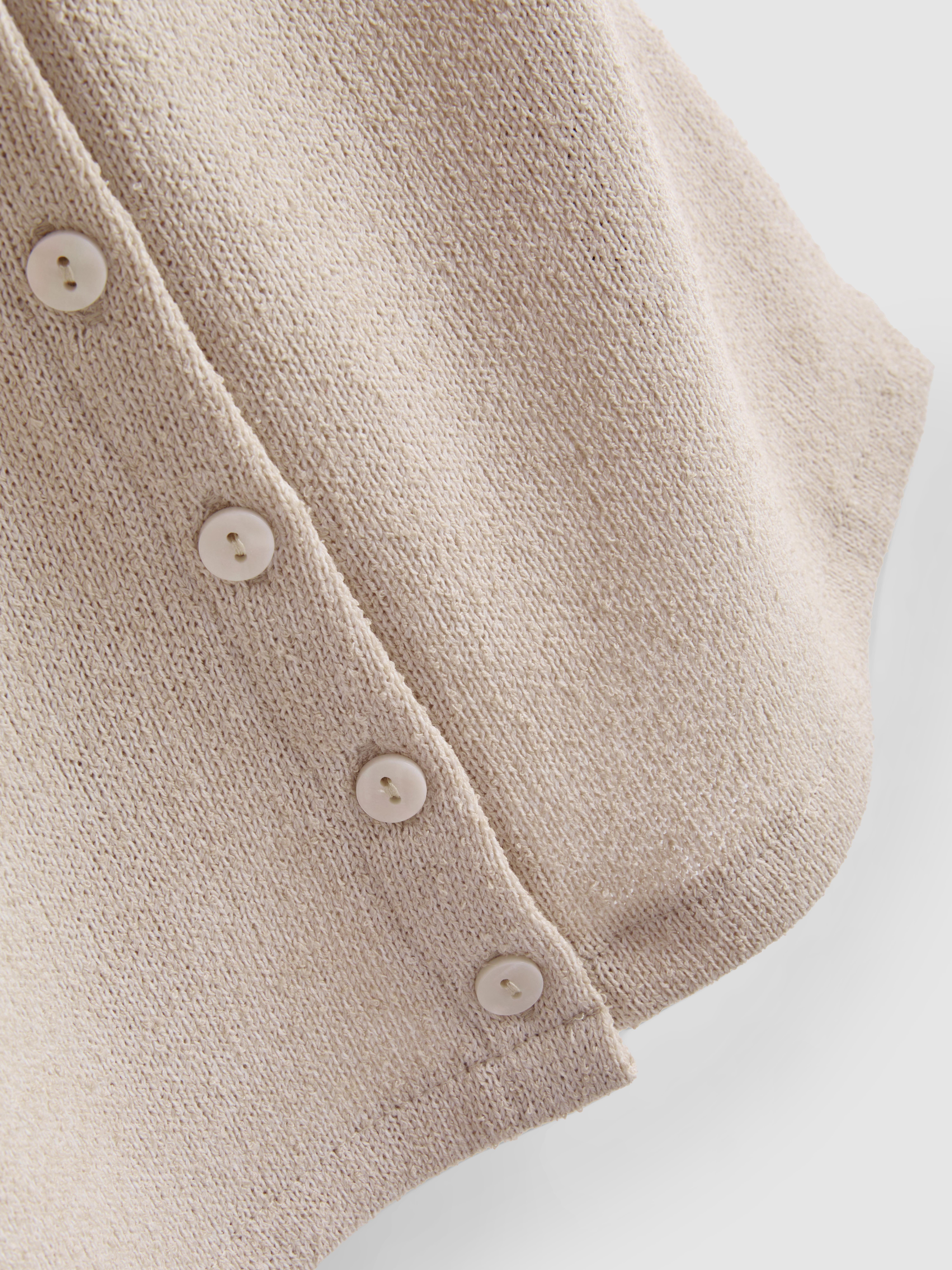 Textured Button Down Waistcoat
