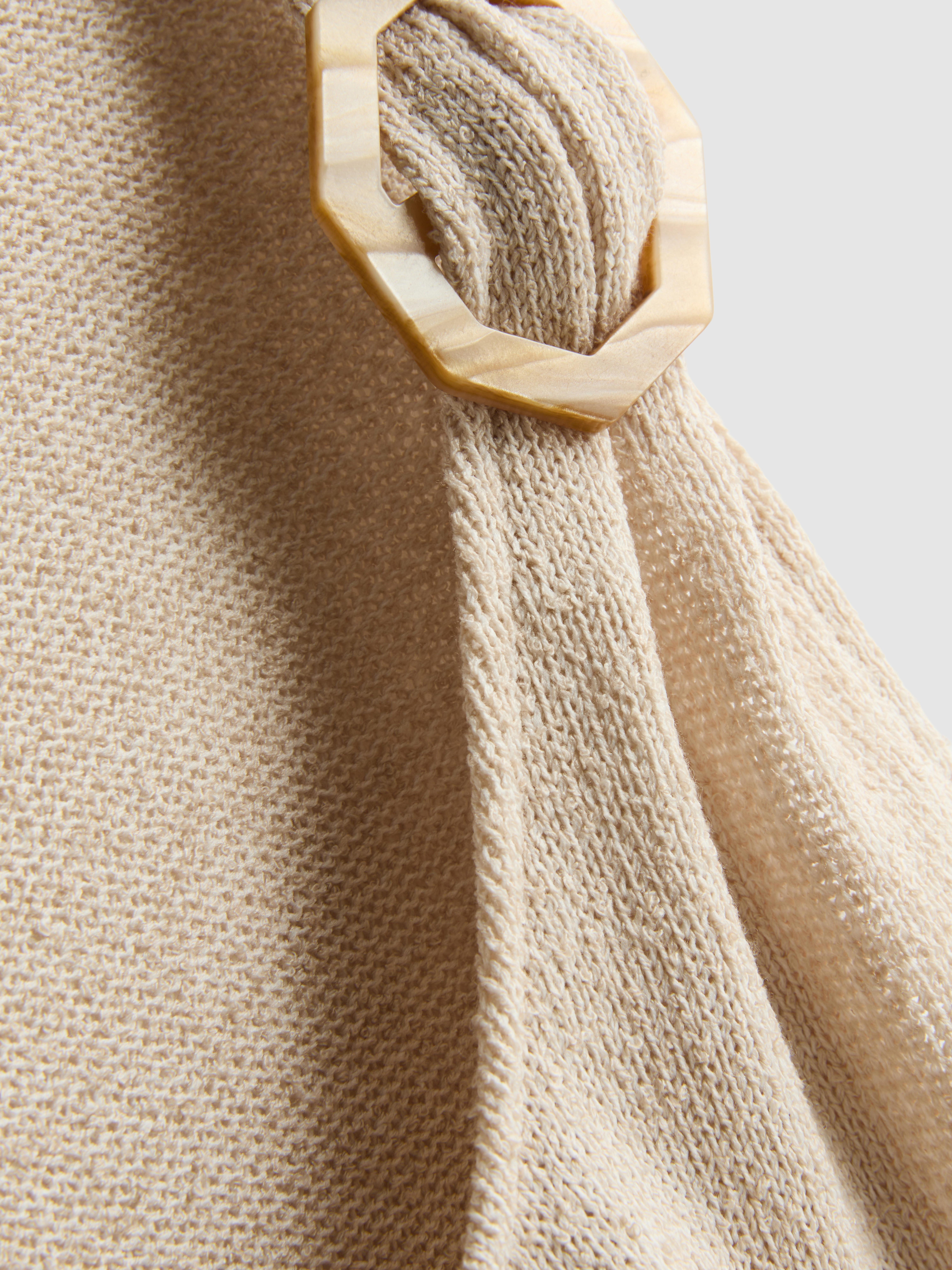 Textured Cotton Scoop Neck Vest