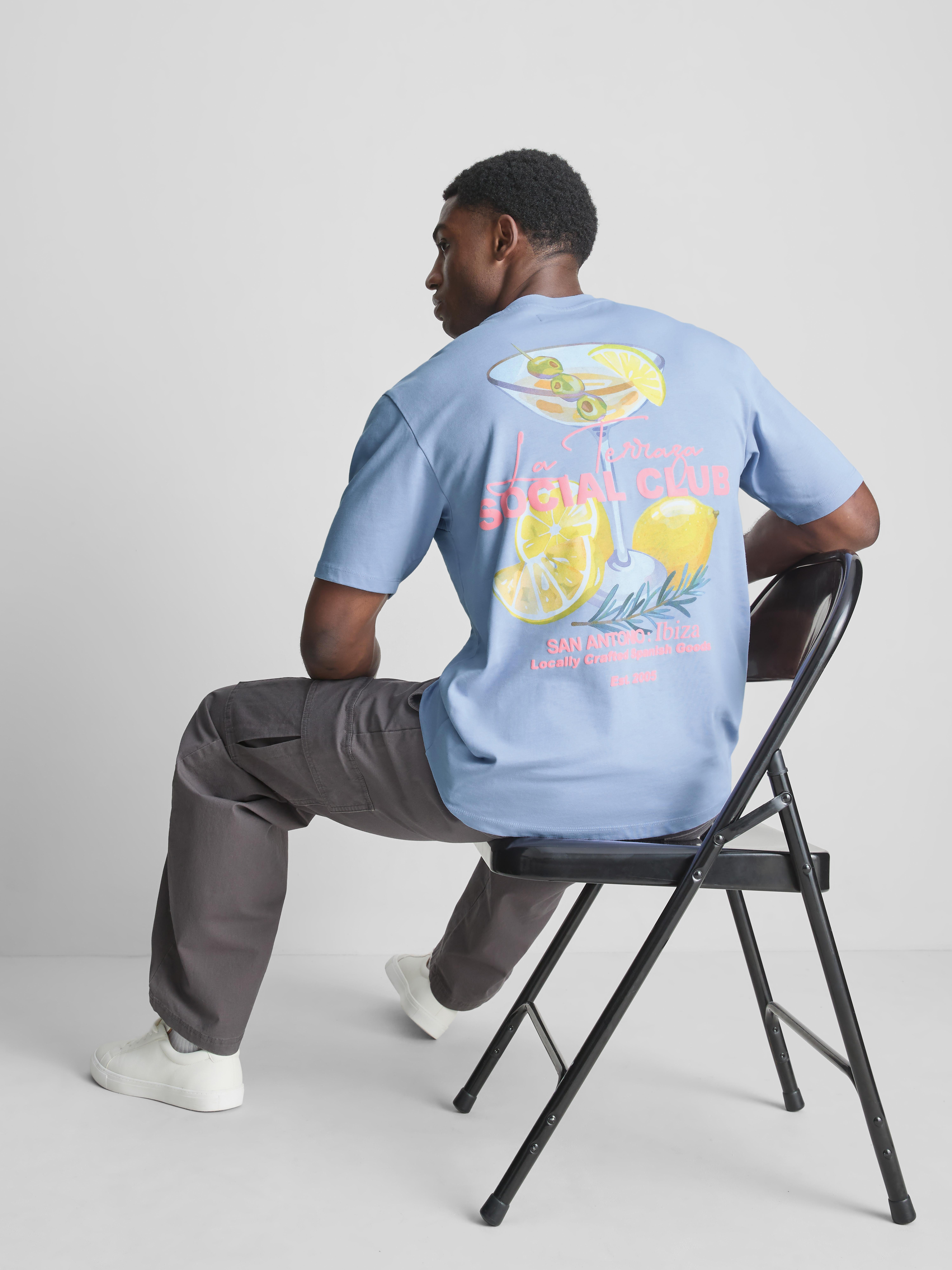 Pure Cotton Social Club Graphic T-Shirt