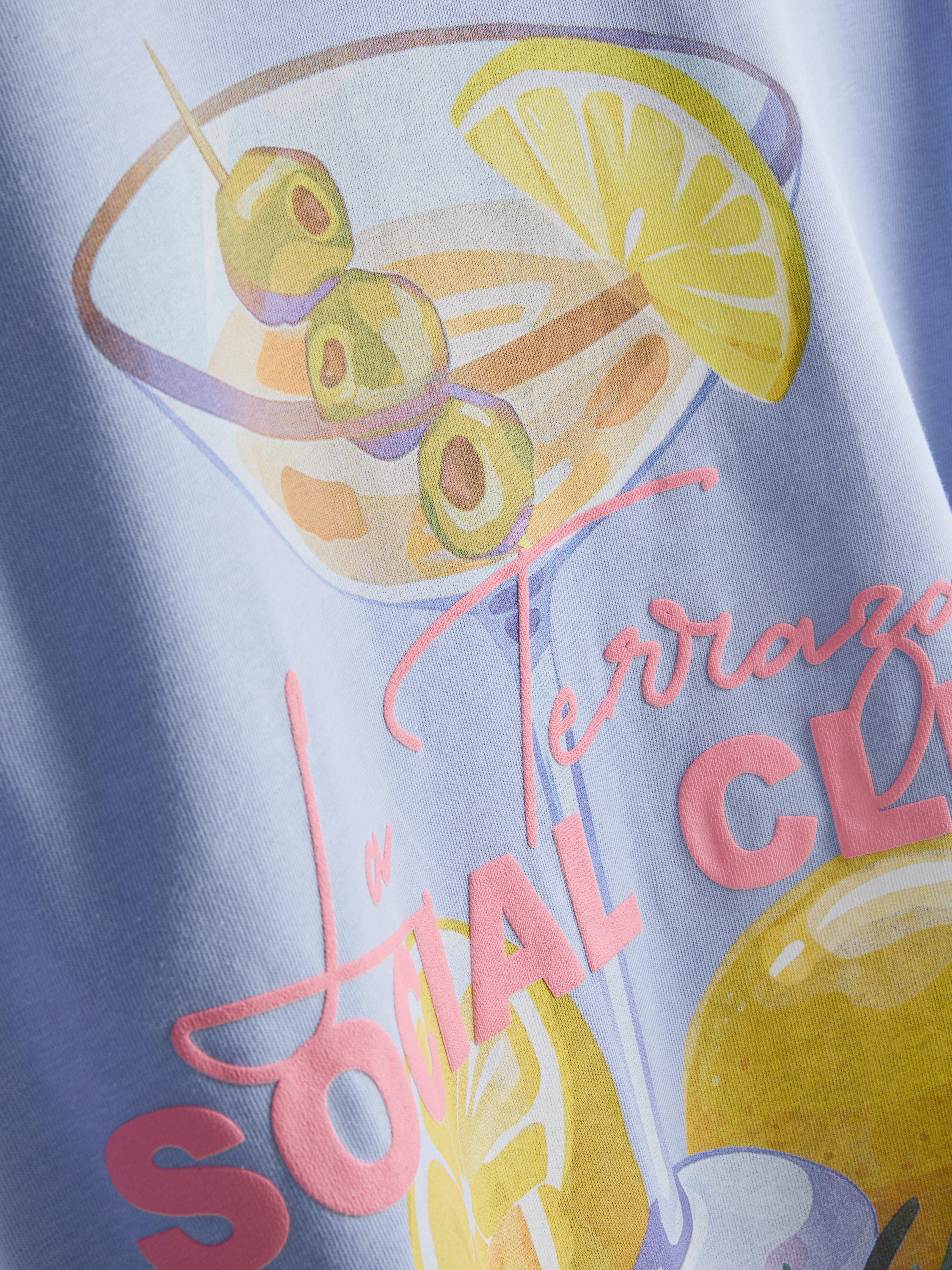 Pure Cotton Social Club Graphic T-Shirt