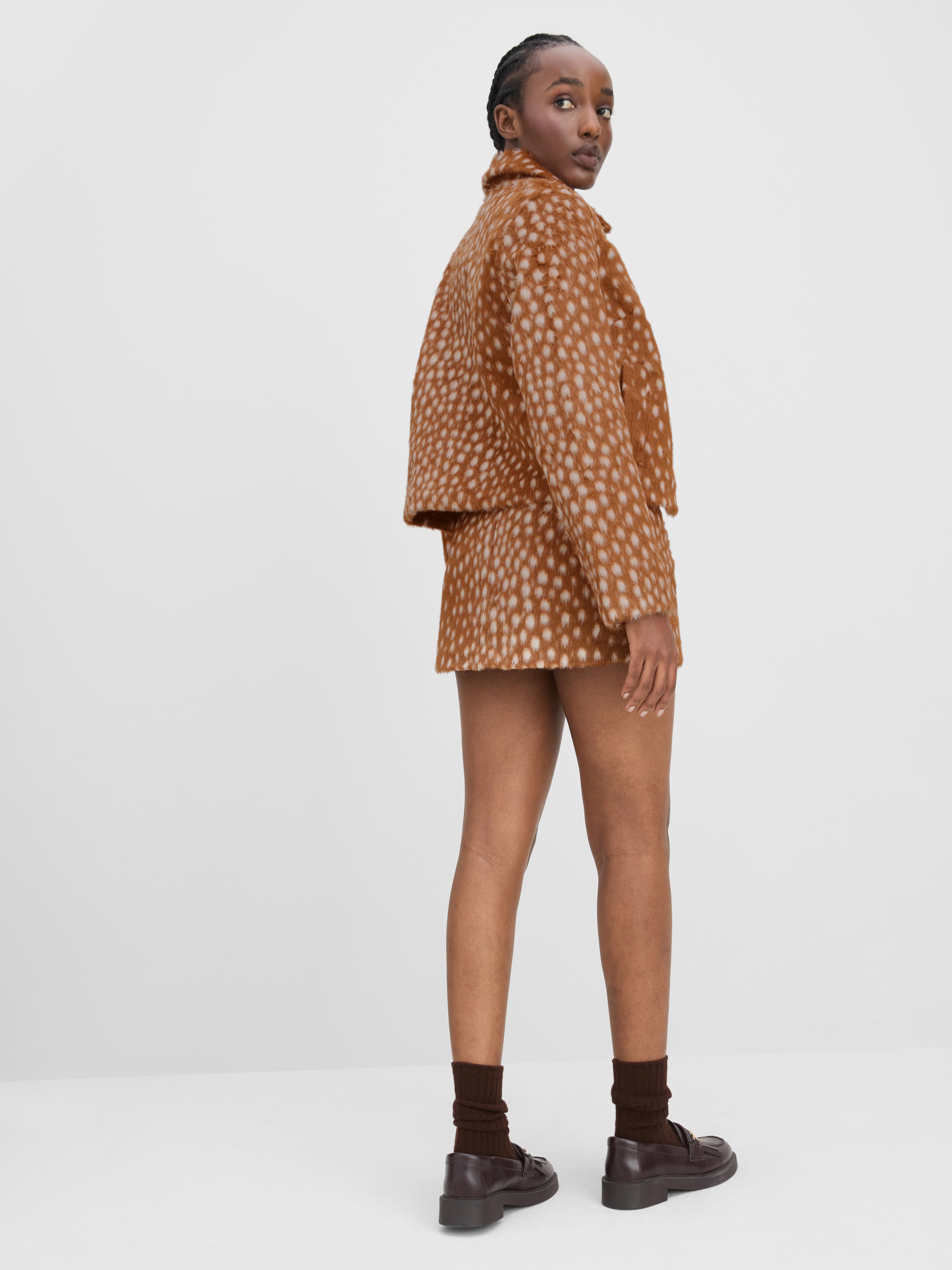 The Primark Scene | Faux Fur Deer Print Mini Skirt