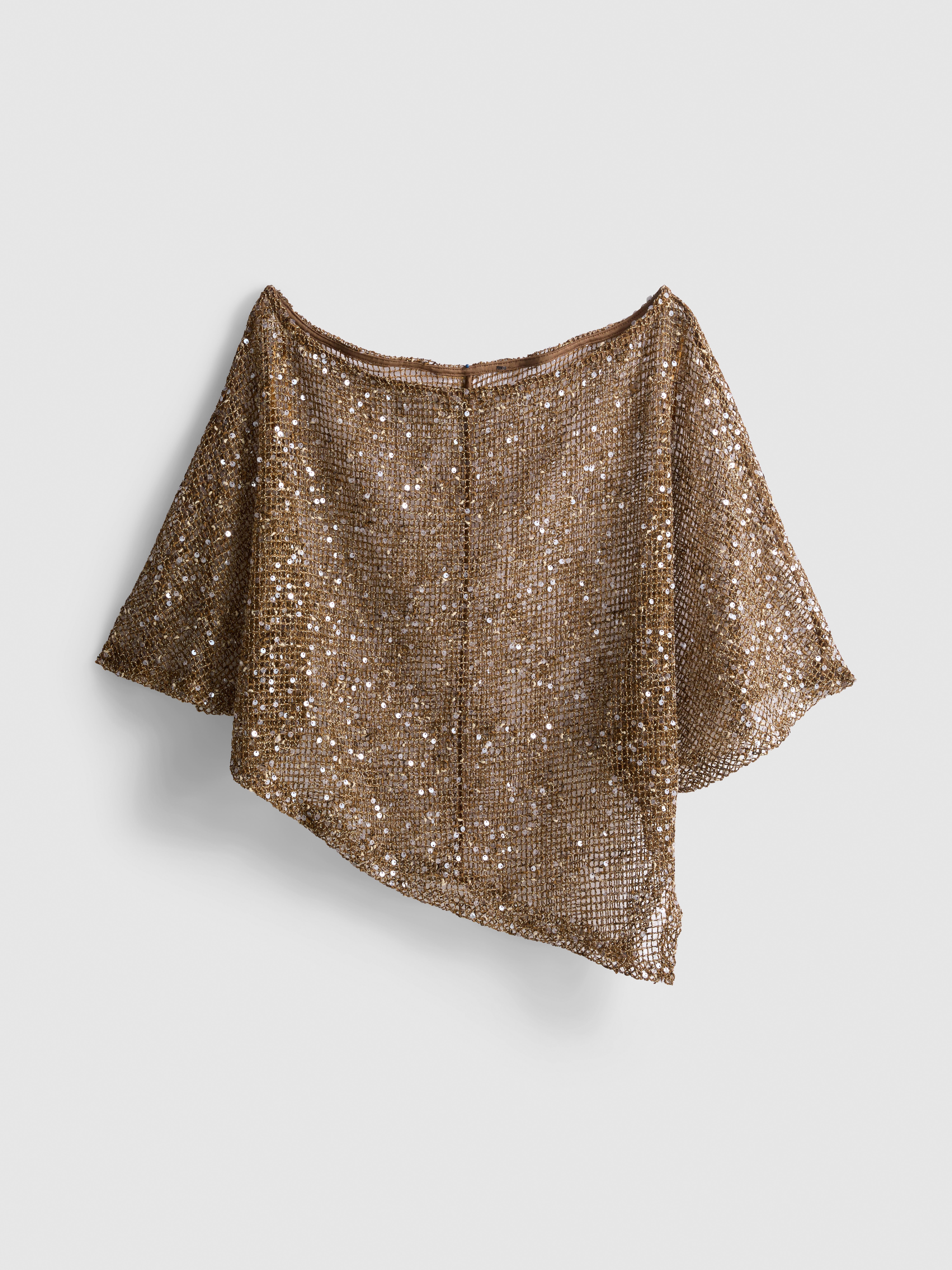 Asymmetric Sequin Cape