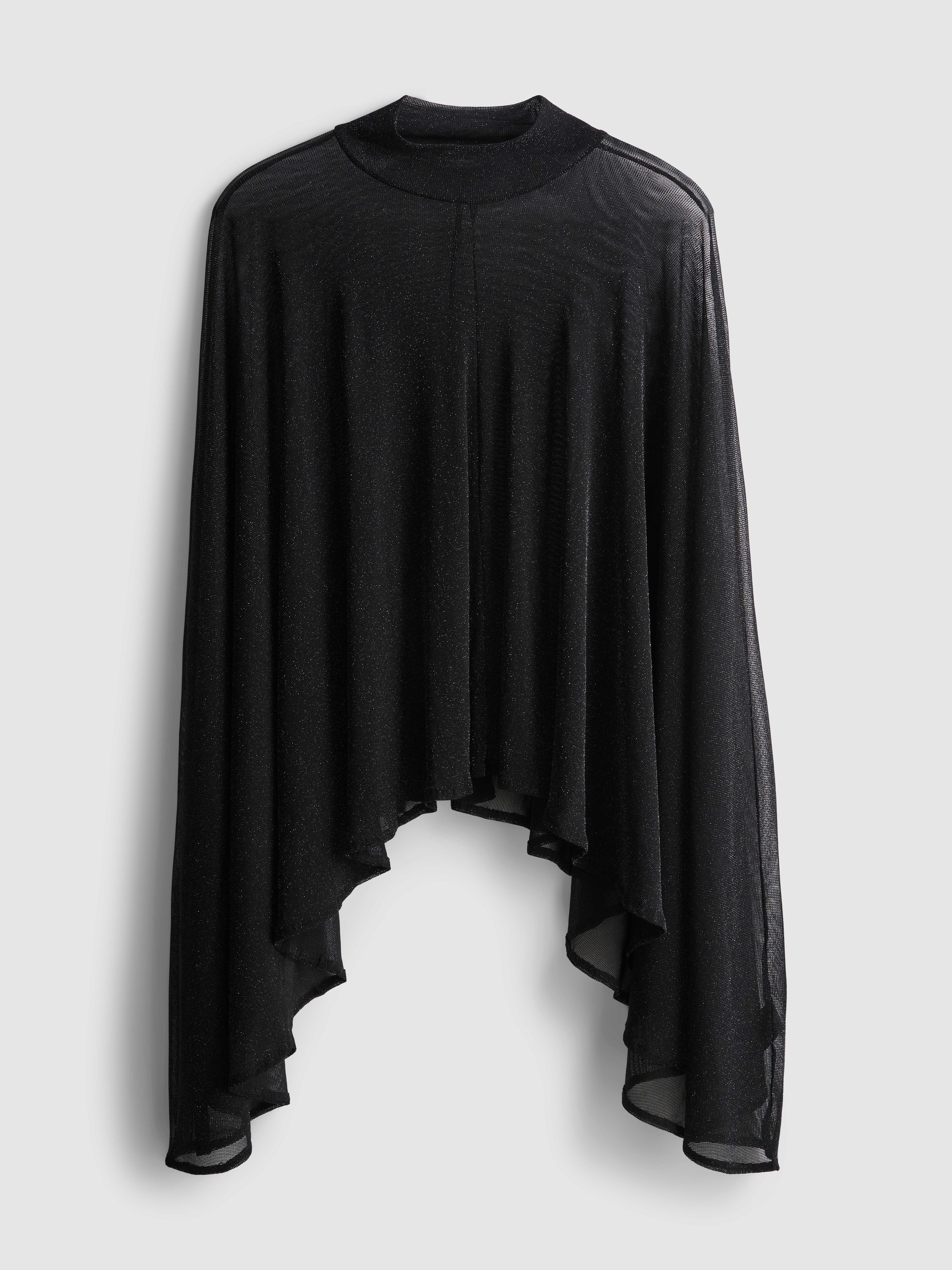 Capa de malla transparente de cuello alto - Negro - Mujer | Primark