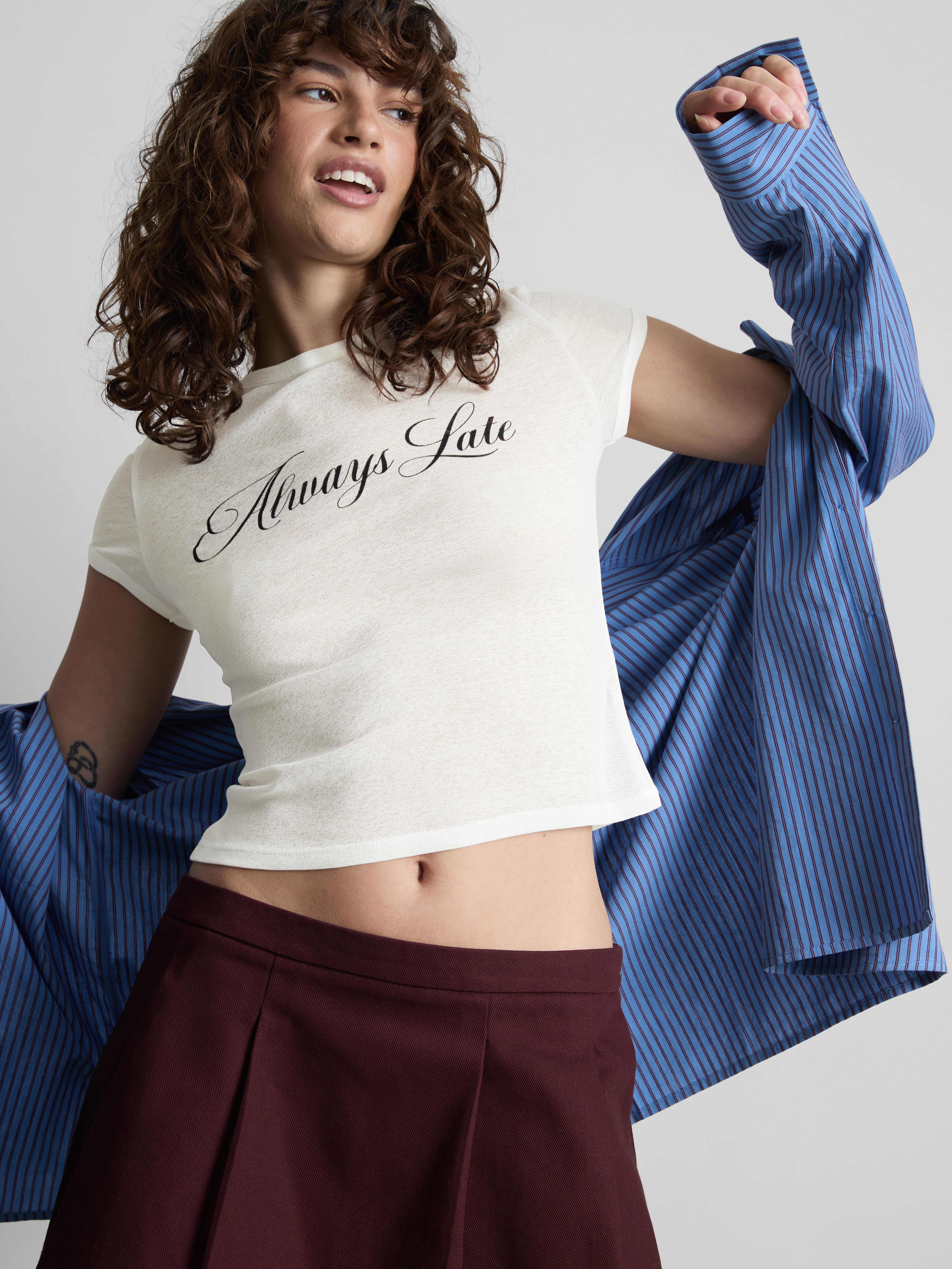 The Primark Scene | Sheer Mesh Printed Baby Tee