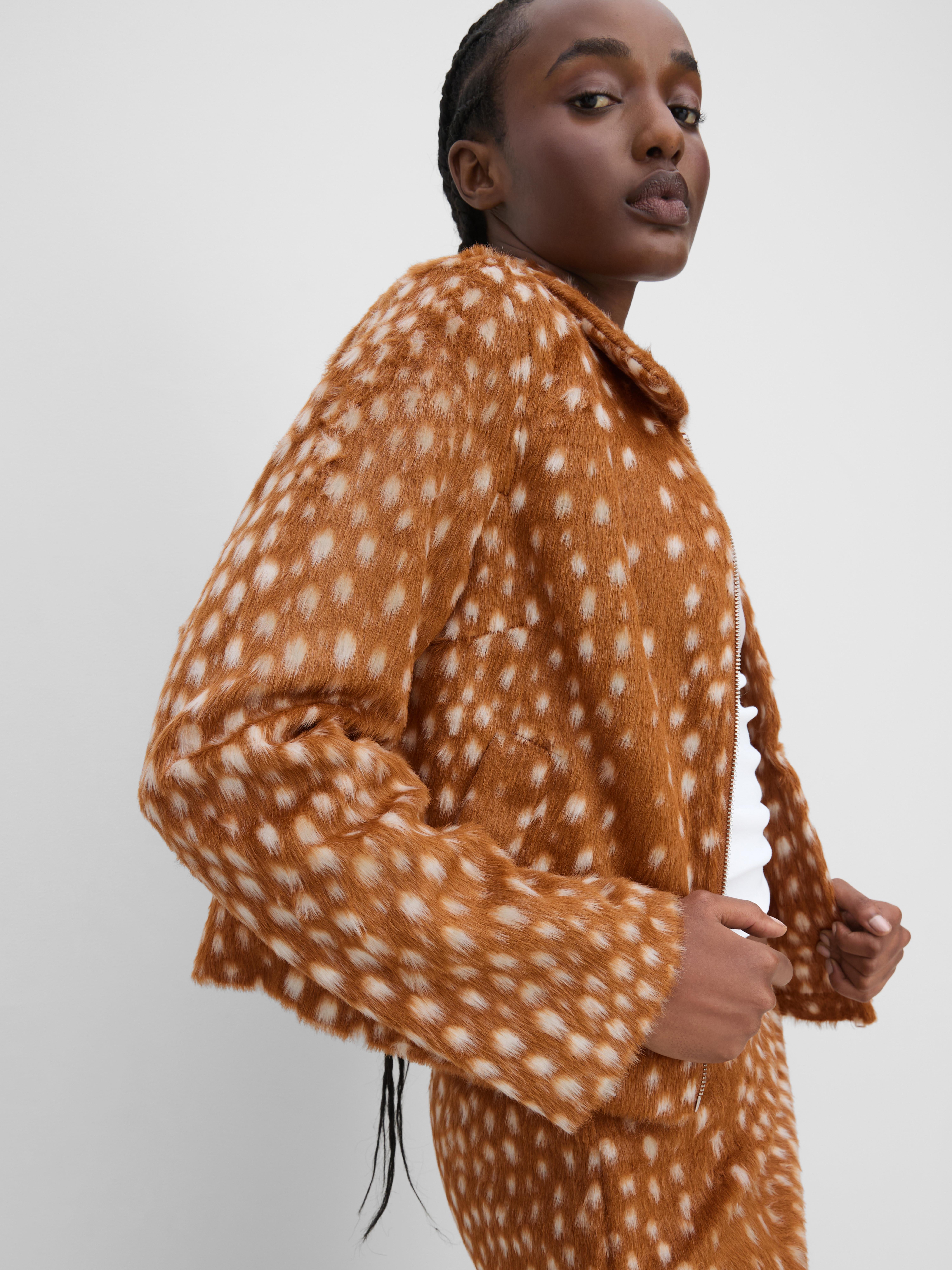 The Primark Scene | Faux Fur Deer Print Jacket