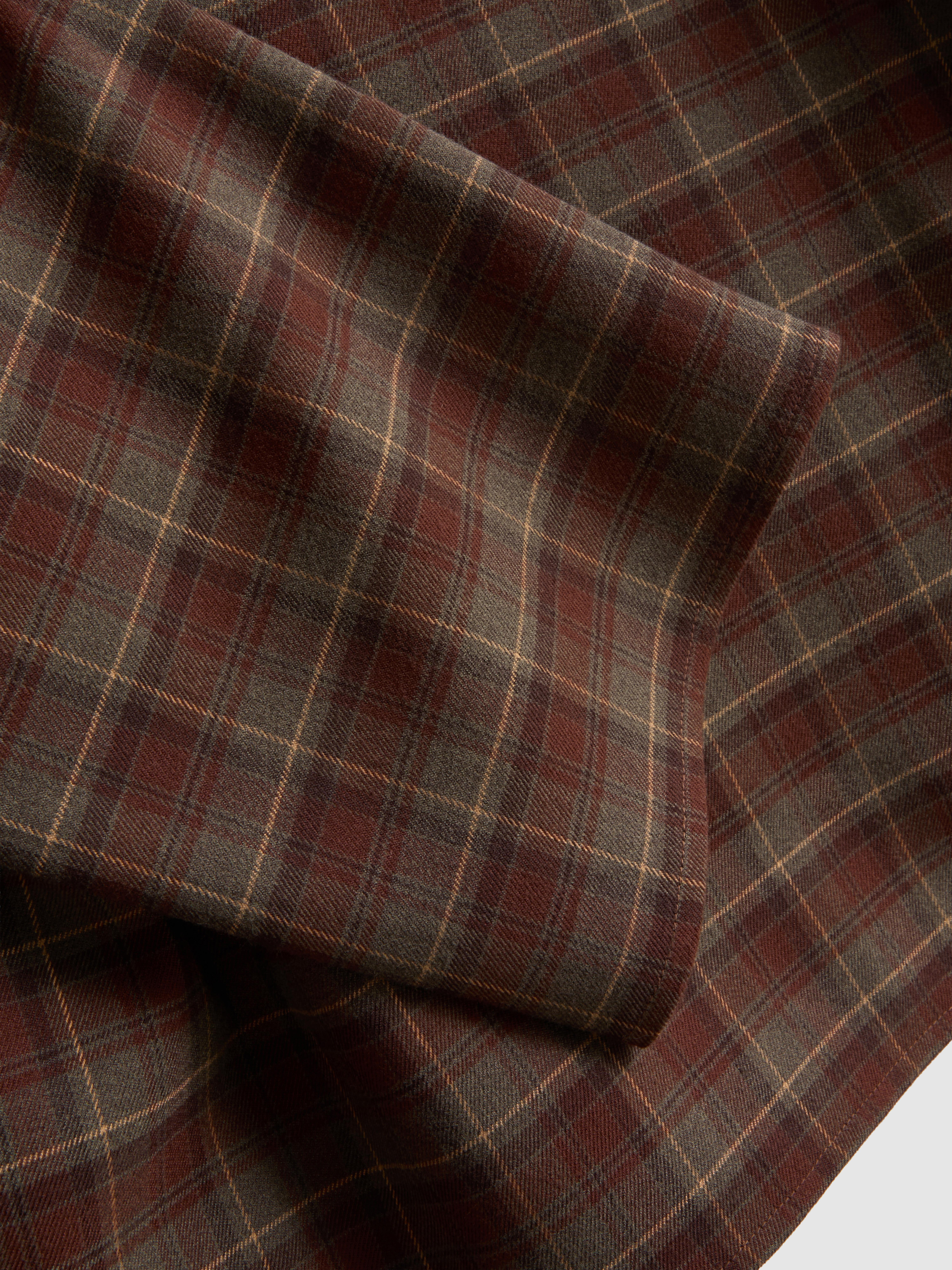 Boxy Funnel Neck Check Shirt